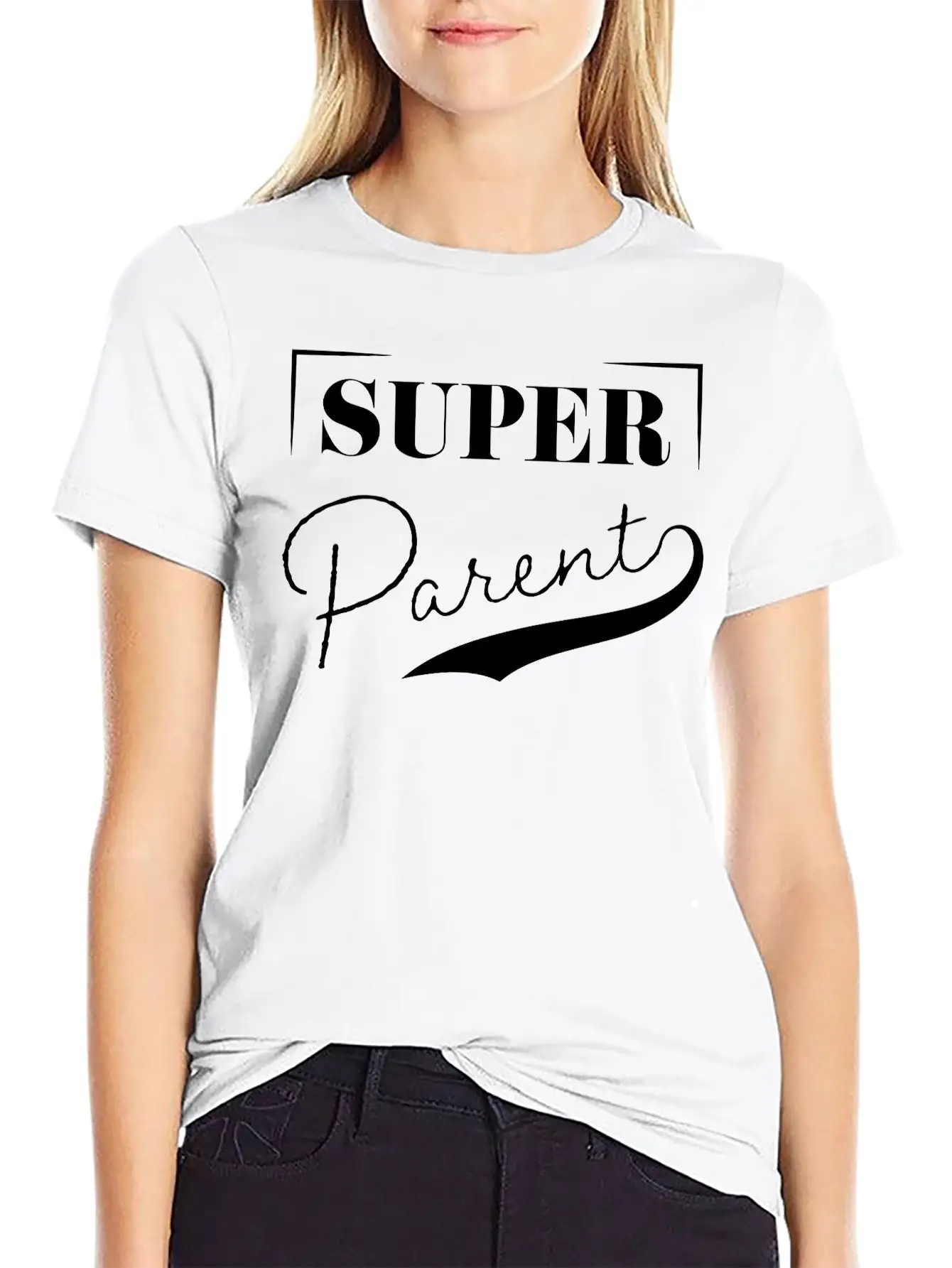 Super Parent Casual Graphic T-Shirt – Simple And Comfortable Daily Wear