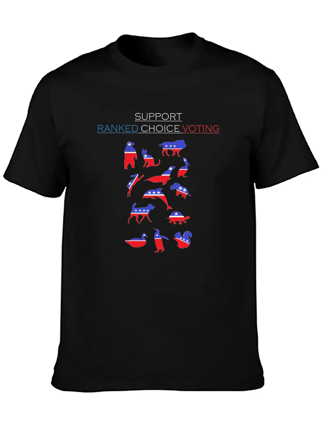 Support Ranked Choice Voting_dark Unisex Short Sleeve Soft Cotton T-Shirt – Casual Everyday Wear