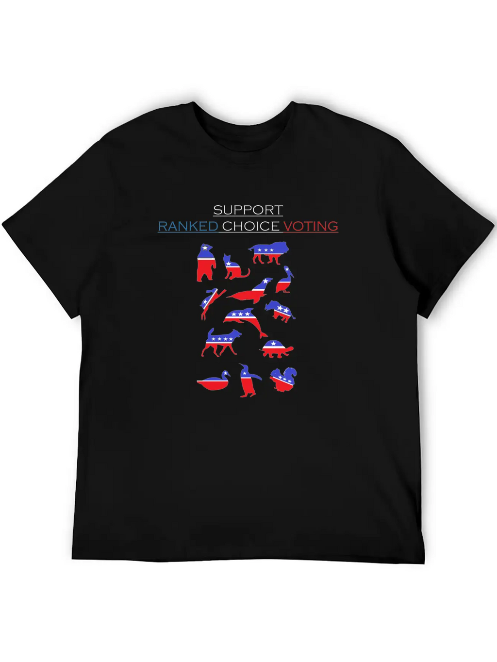 Support Ranked Choice Voting_dark Unisex Short Sleeve Soft Cotton T-Shirt – Casual Everyday Wear