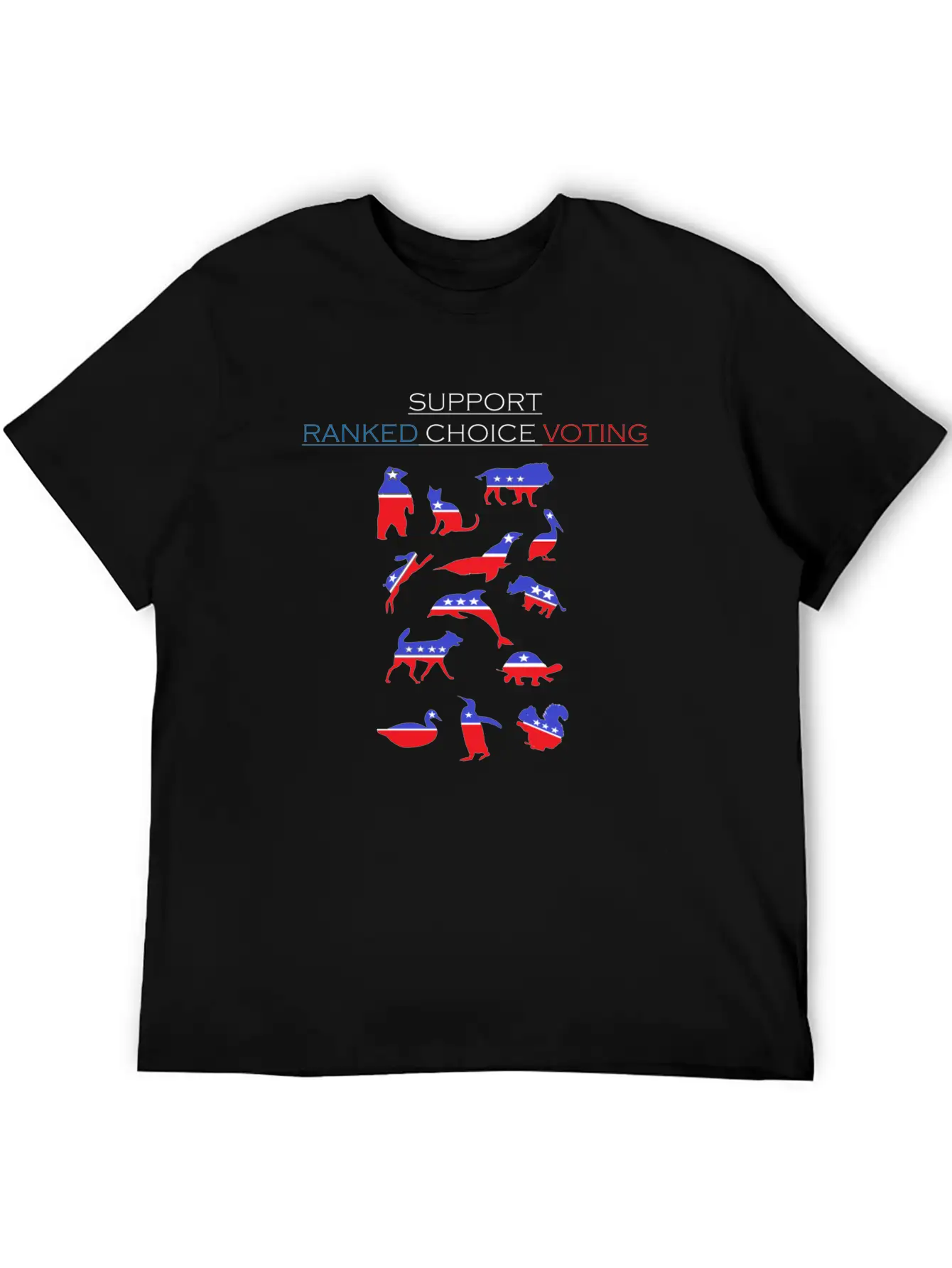 Support Ranked Choice Voting_dark Unisex Short Sleeve Soft Cotton T-Shirt – Casual Everyday Wear