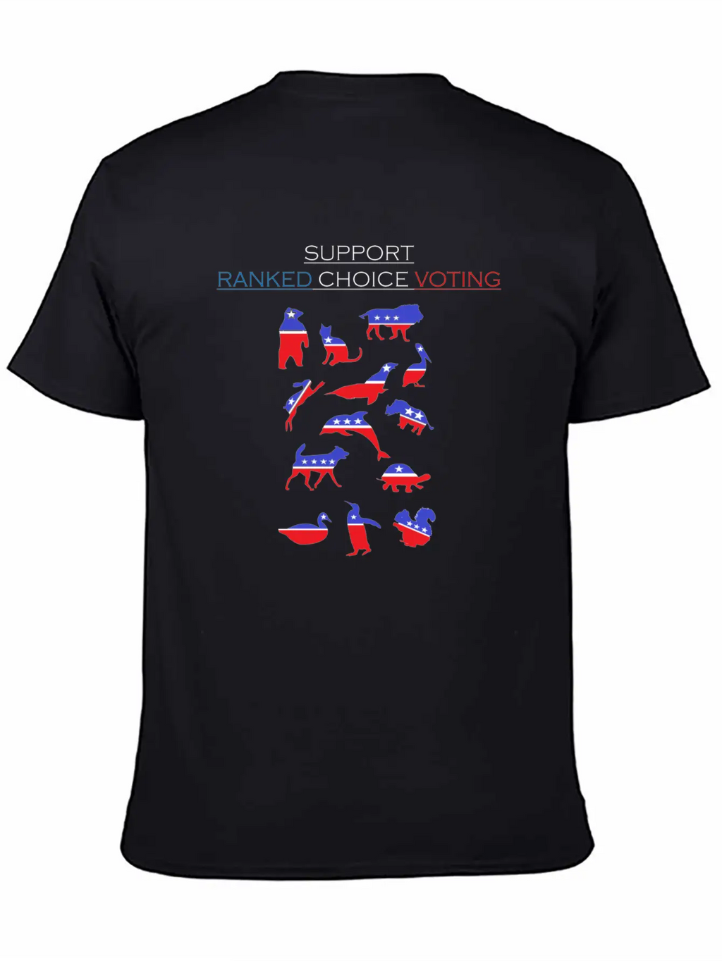 Support Ranked Choice Voting_dark Unisex Short Sleeve Soft Cotton T-Shirt – Casual Everyday Wear