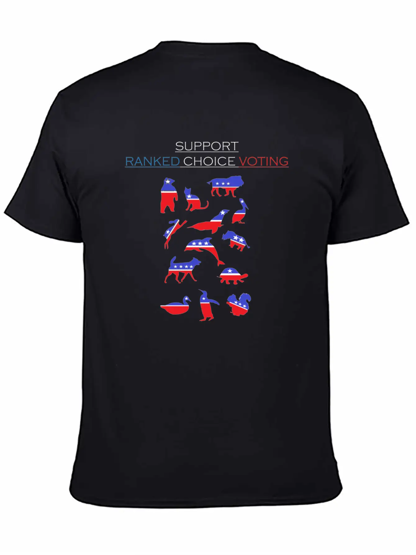 Support Ranked Choice Voting_dark Unisex Short Sleeve Soft Cotton T-Shirt – Casual Everyday Wear
