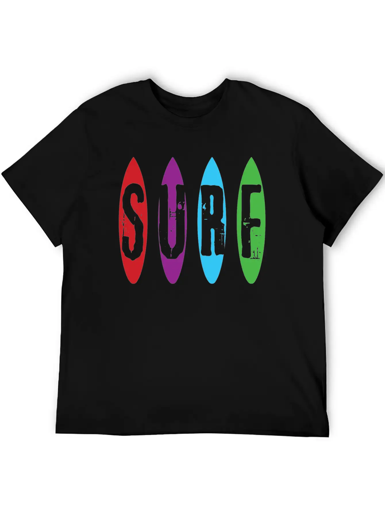 Surf Lessons Colorful Hobby Board Fitness Balance Unisex Short Sleeve Soft Cotton T-Shirt – Casual Everyday Wear