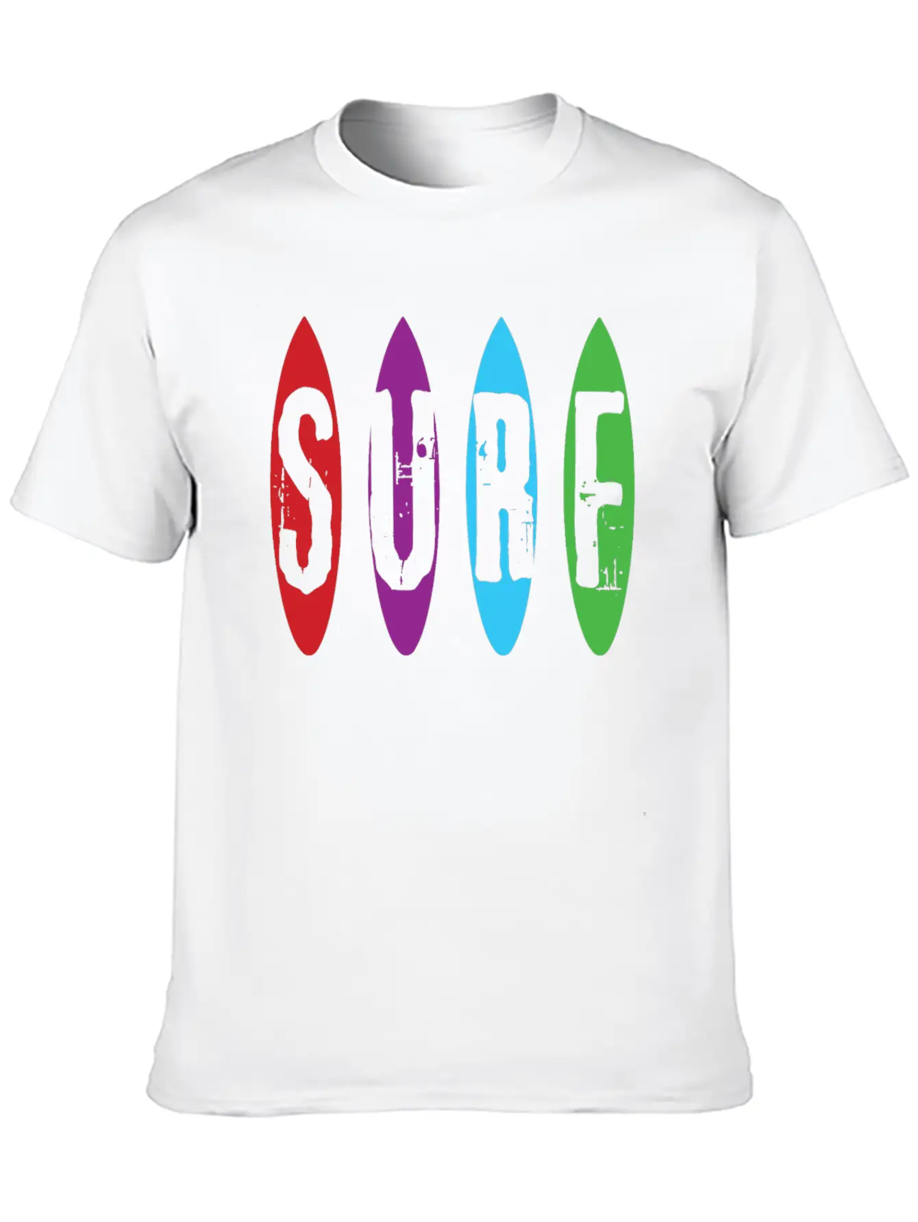 Surf Lessons Colorful Hobby Board Fitness Balance Unisex Short Sleeve Soft Cotton T-Shirt – Casual Everyday Wear