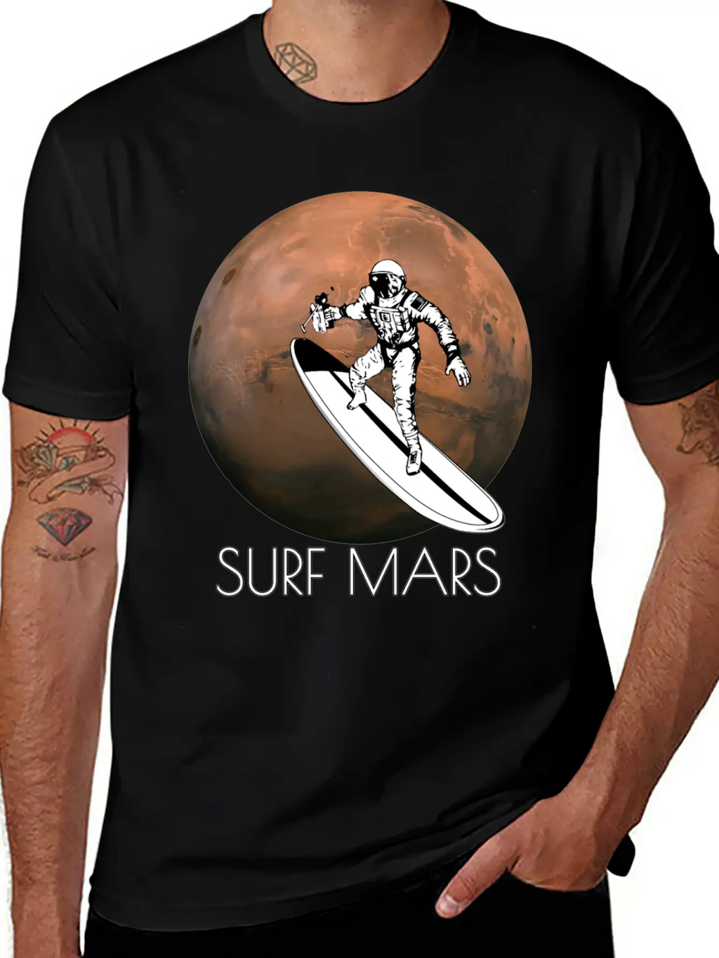 Surf Mars Unisex Casual T-Shirt – Clean Design For Daily Comfort