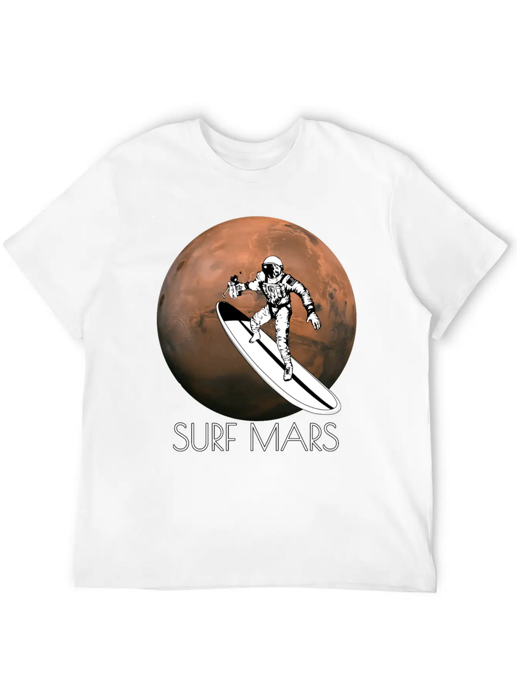 Surf Mars Unisex Casual T-Shirt – Clean Design For Daily Comfort