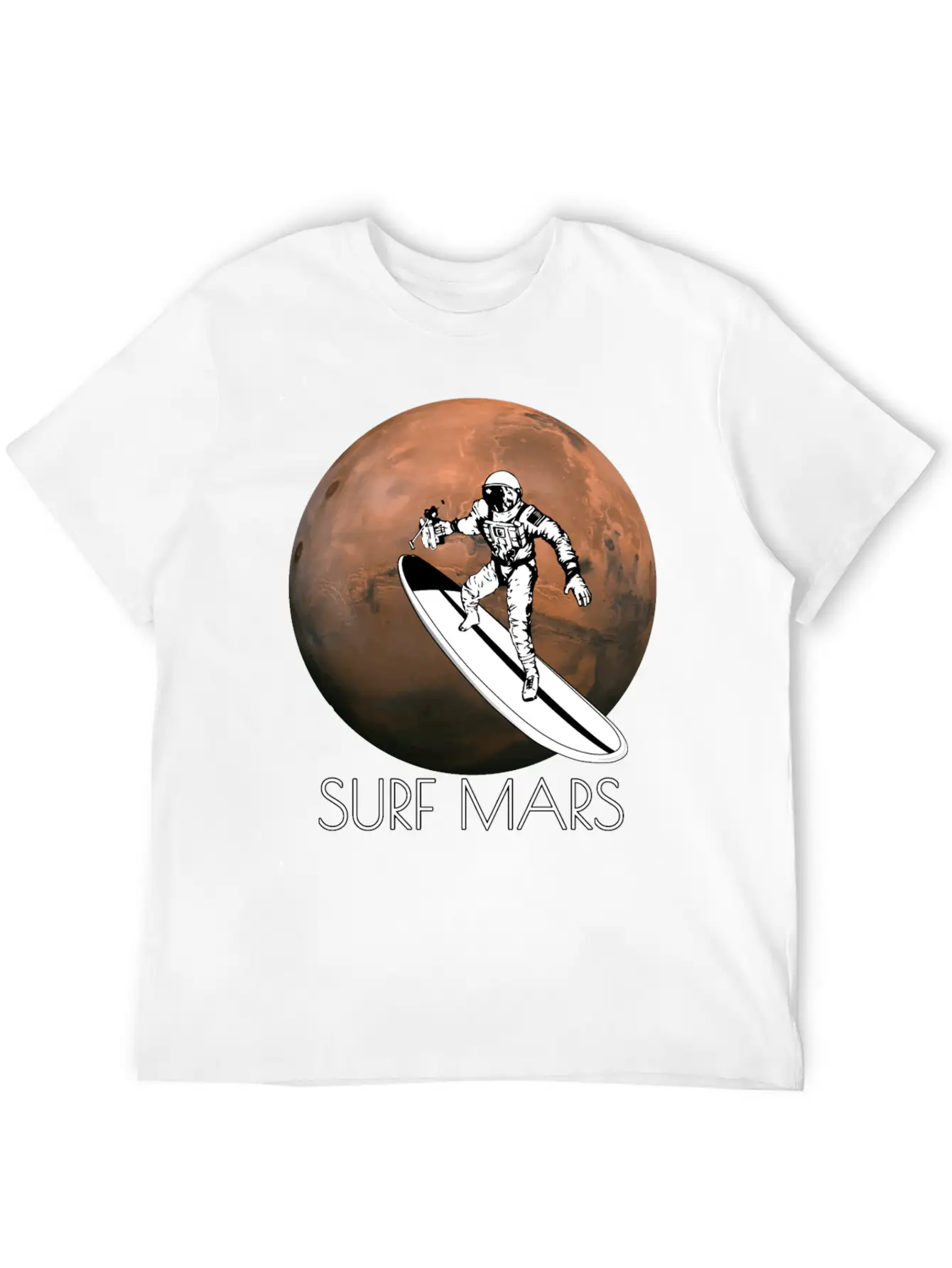 Surf Mars Unisex Casual T-Shirt – Clean Design For Daily Comfort
