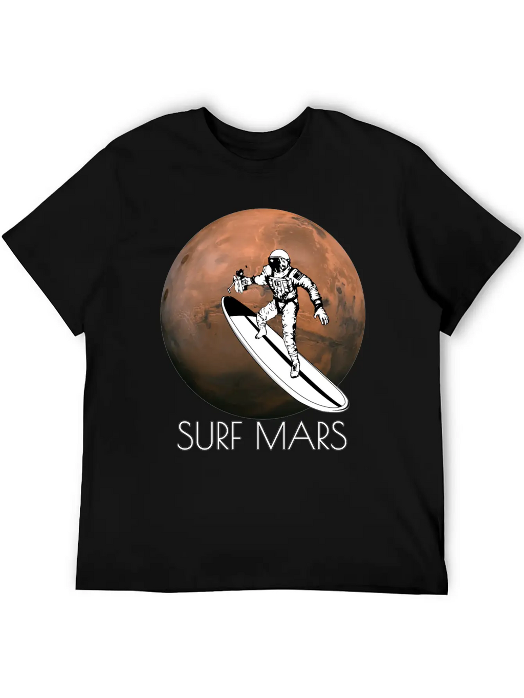 Surf Mars Unisex Casual T-Shirt – Clean Design For Daily Comfort