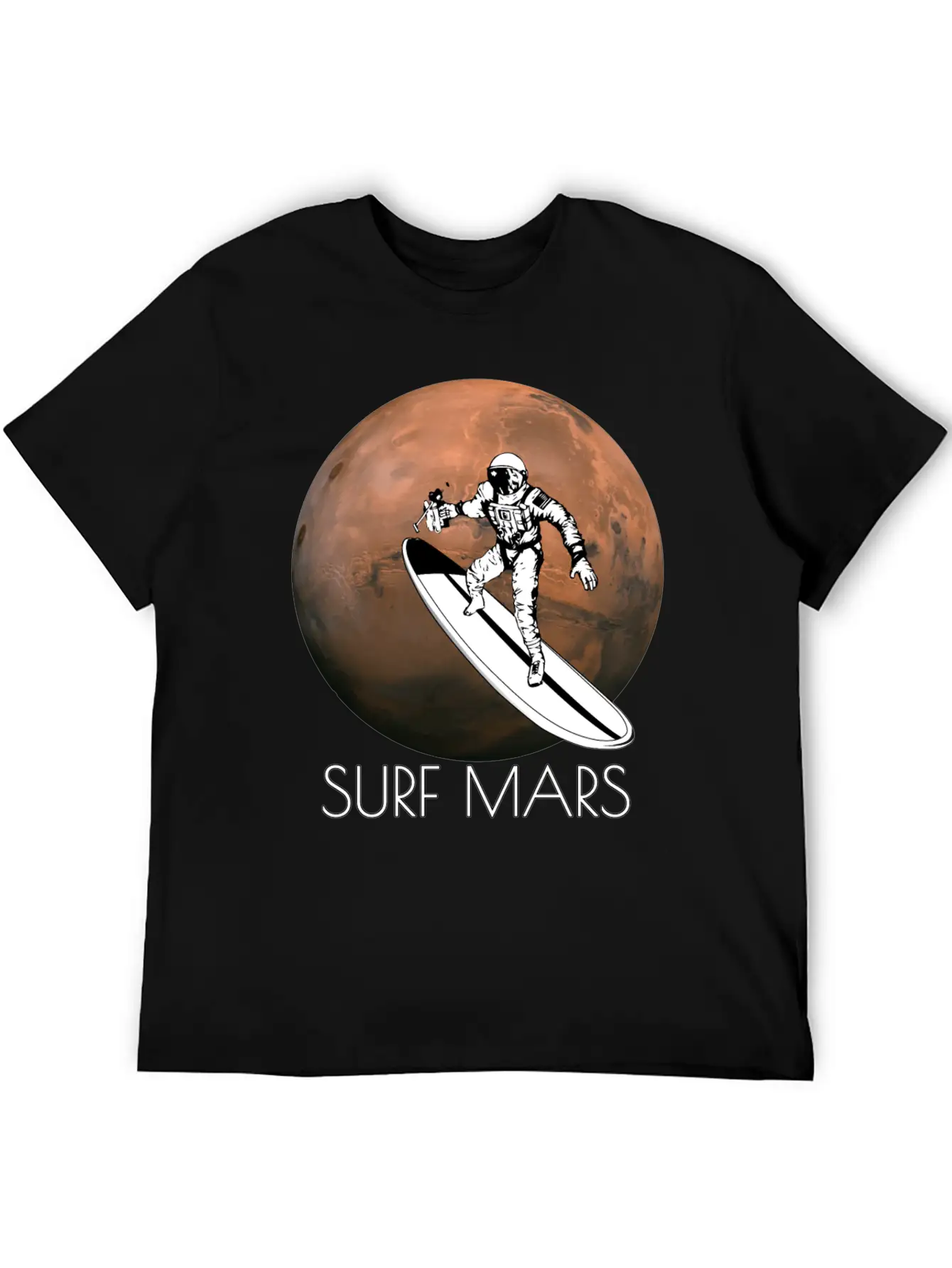 Surf Mars Unisex Casual T-Shirt – Clean Design For Daily Comfort