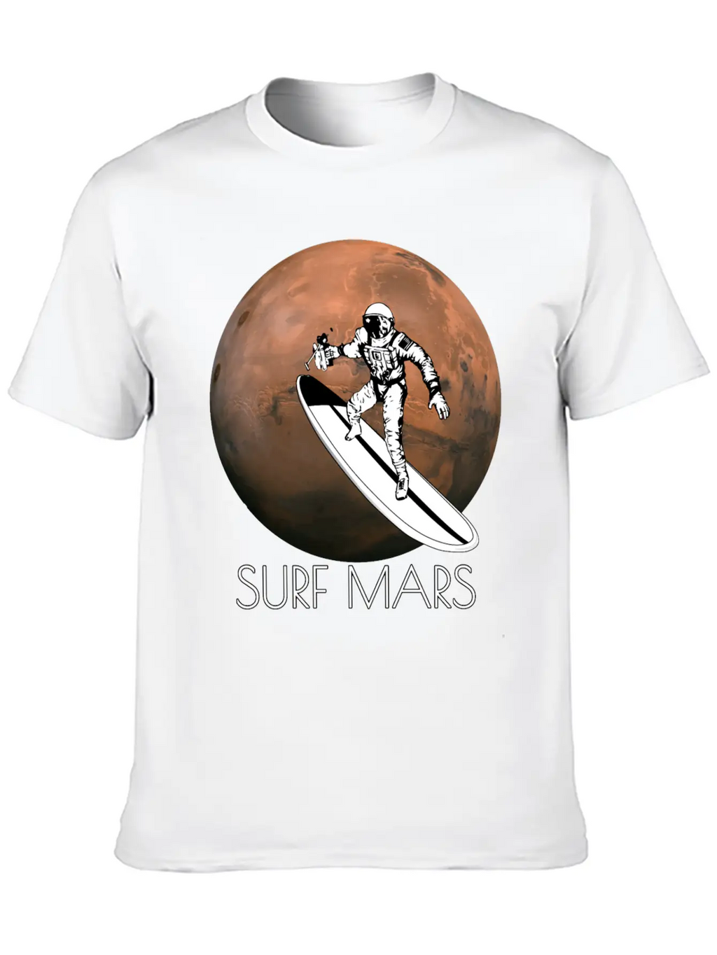 Surf Mars Unisex Casual T-Shirt – Clean Design For Daily Comfort
