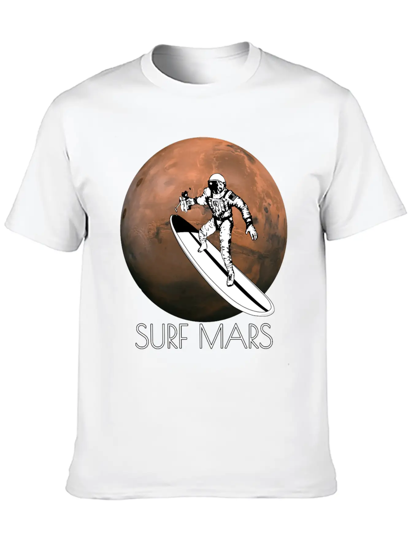 Surf Mars Unisex Casual T-Shirt – Clean Design For Daily Comfort