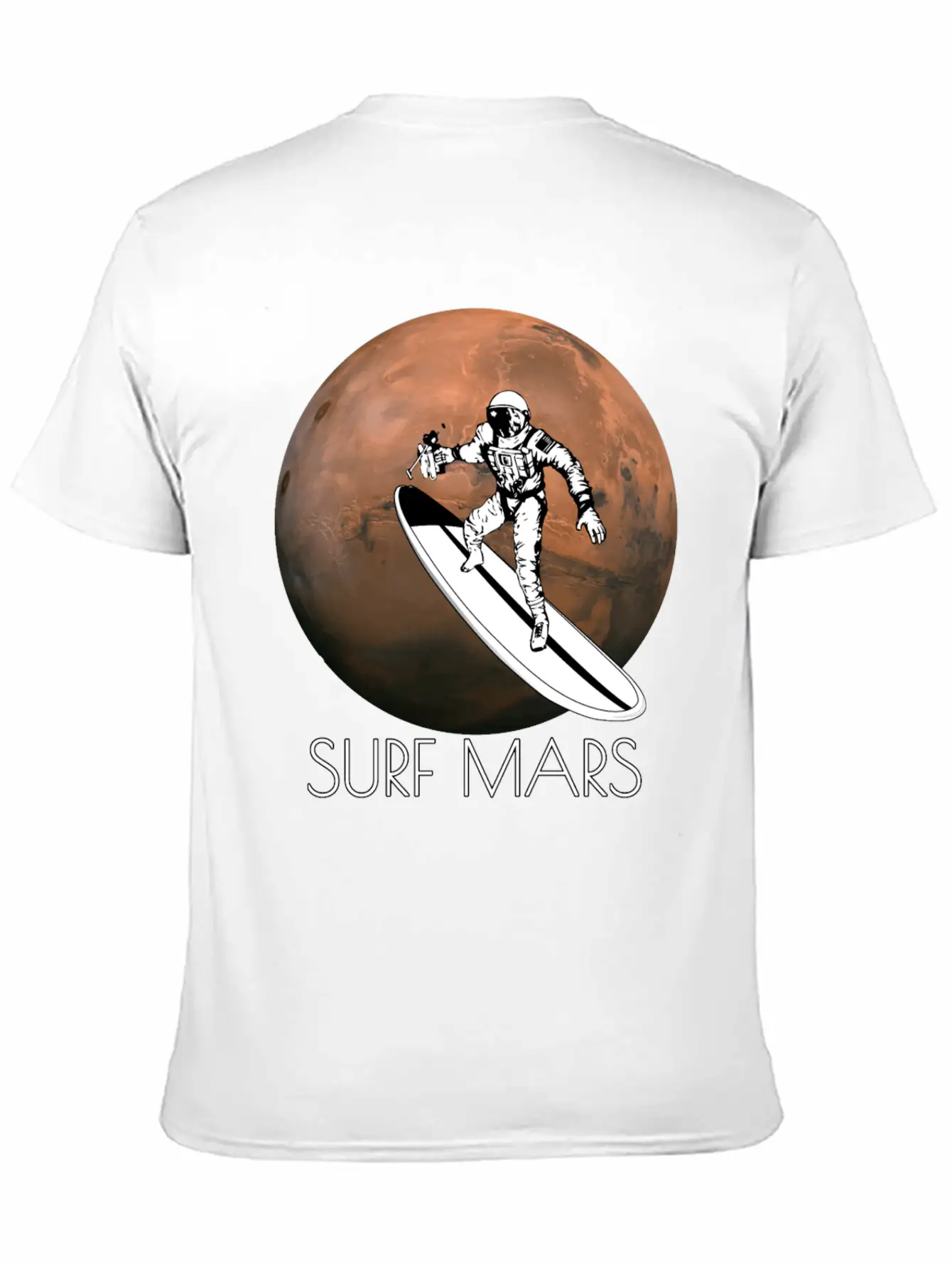 Surf Mars Unisex Casual T-Shirt – Clean Design For Daily Comfort
