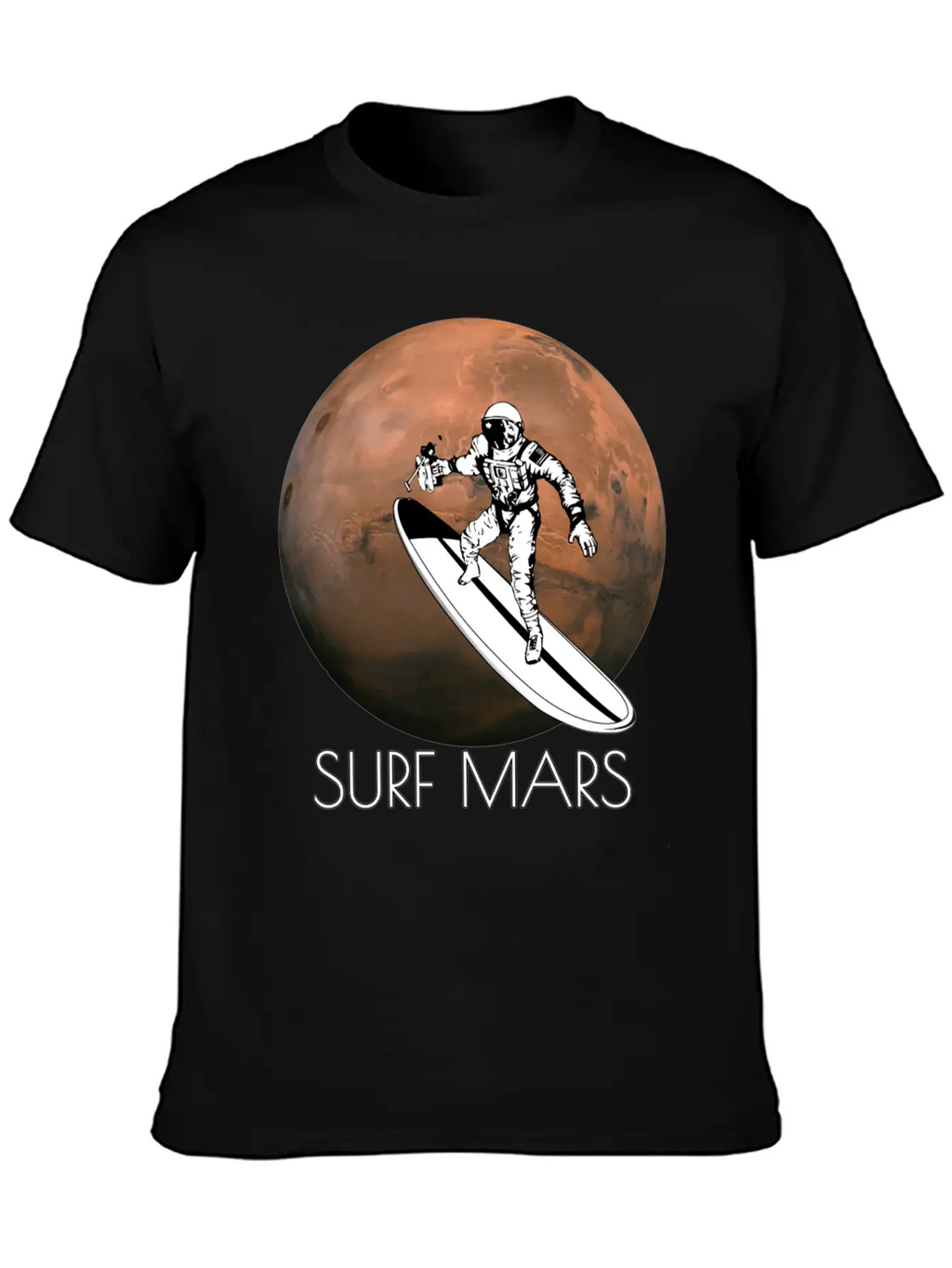 Surf Mars Unisex Casual T-Shirt – Clean Design For Daily Comfort