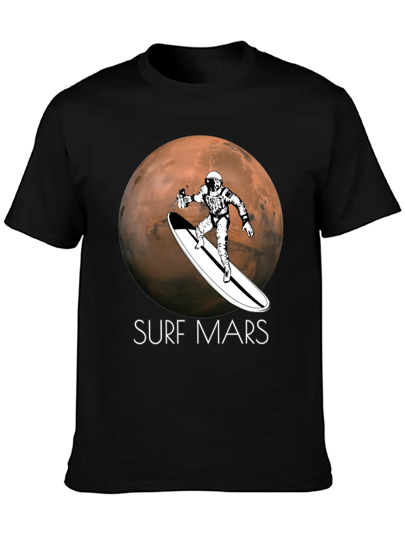 Surf Mars Unisex Casual T-Shirt – Clean Design For Daily Comfort