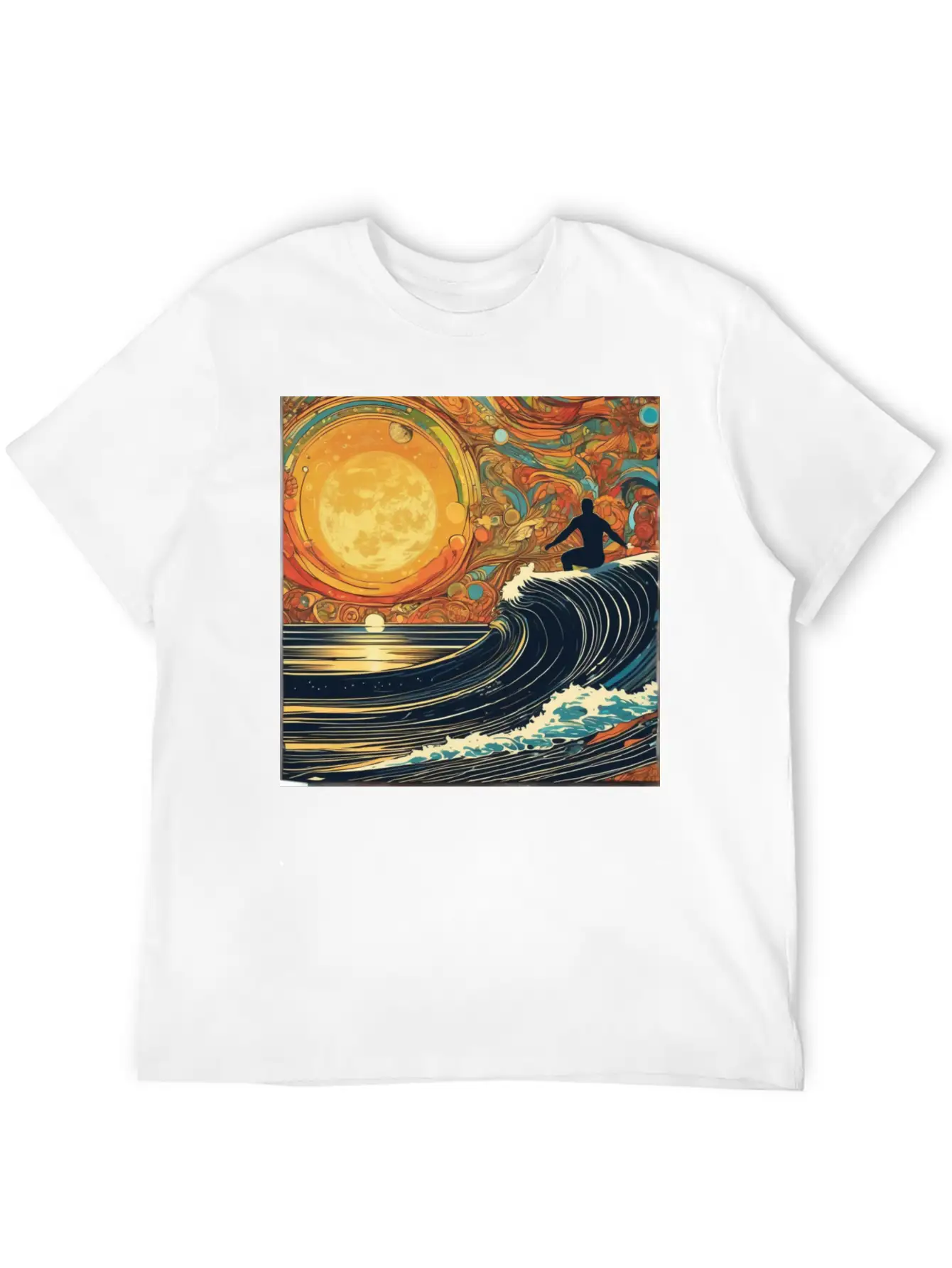 Surfing The Universe Breathable Graphic T-Shirt – Perfect For Casual Days
