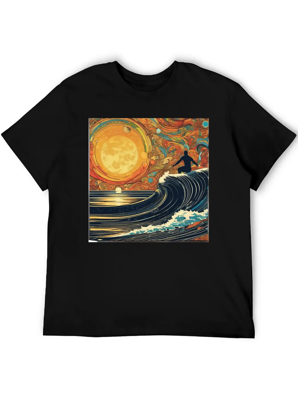 Surfing The Universe Breathable Graphic T-Shirt – Perfect For Casual Days