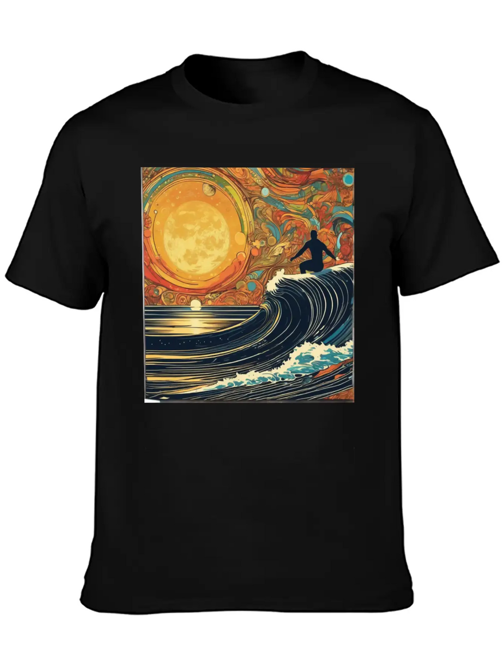 Surfing The Universe Breathable Graphic T-Shirt – Perfect For Casual Days