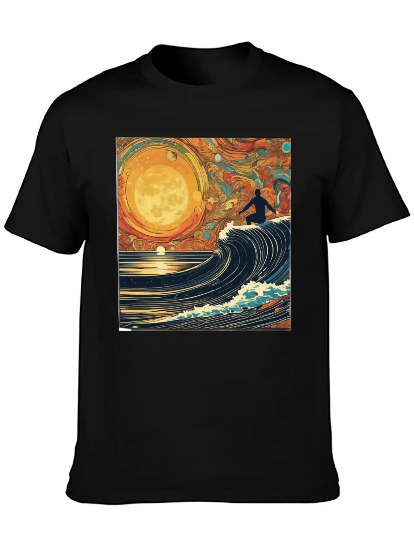 Surfing The Universe Breathable Graphic T-Shirt – Perfect For Casual Days