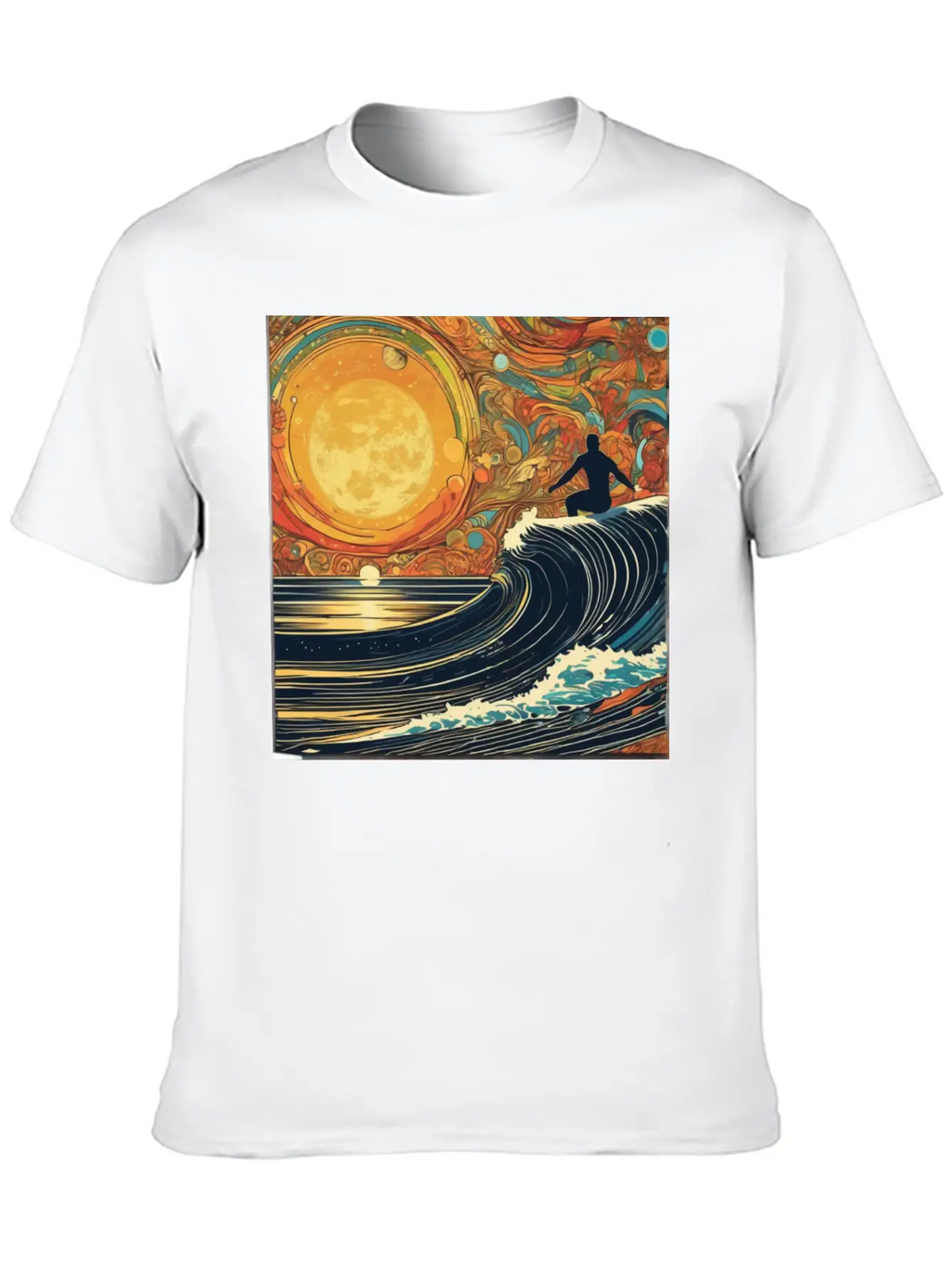Surfing The Universe Breathable Graphic T-Shirt – Perfect For Casual Days