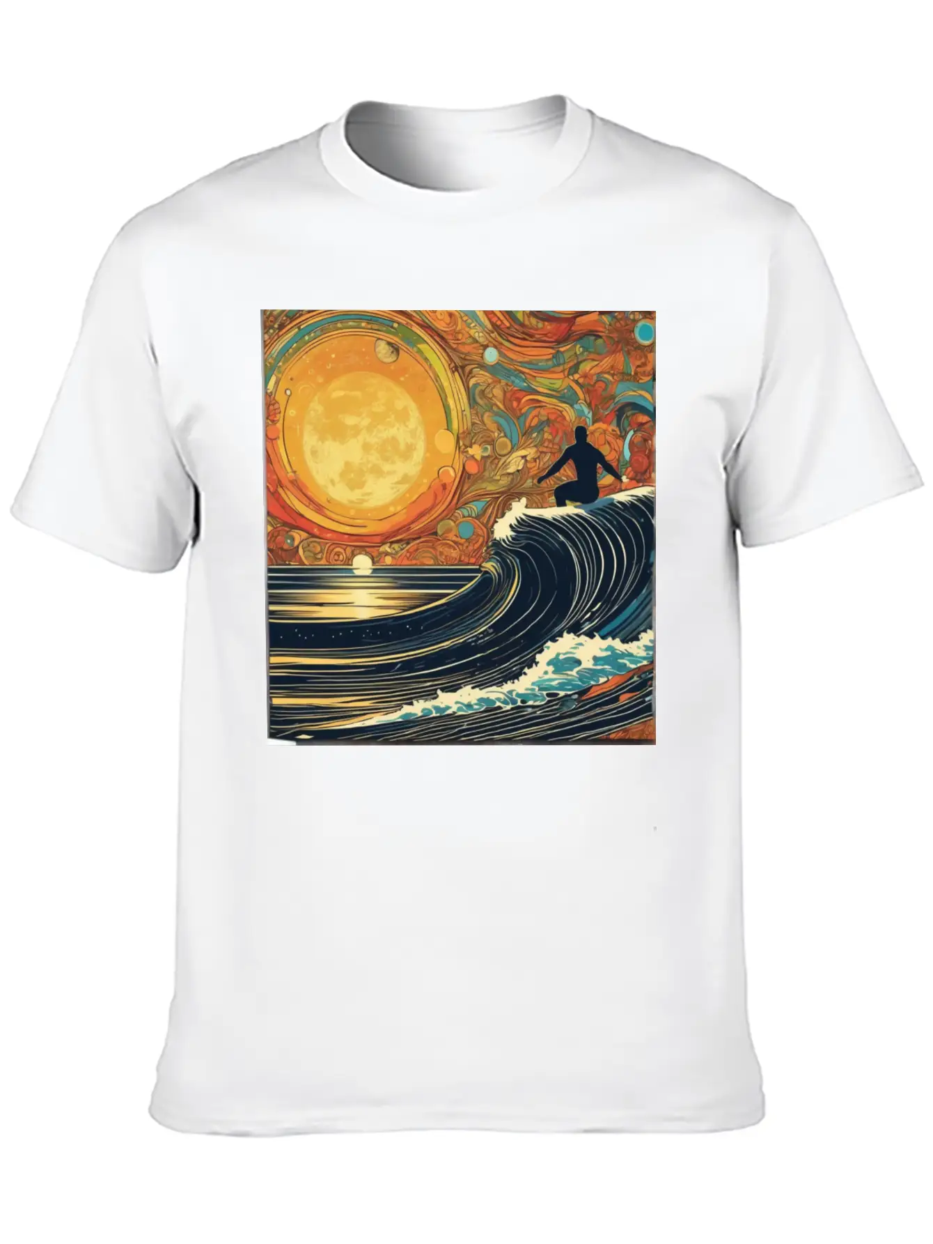 Surfing The Universe Breathable Graphic T-Shirt – Perfect For Casual Days