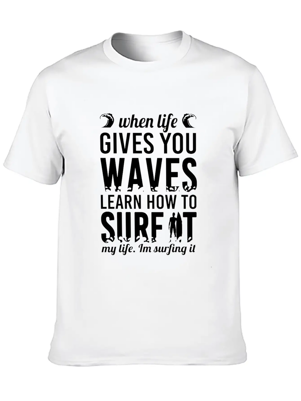 Surfing Unisex Short Sleeve Soft Cotton T-Shirt – Casual Everyday Wear