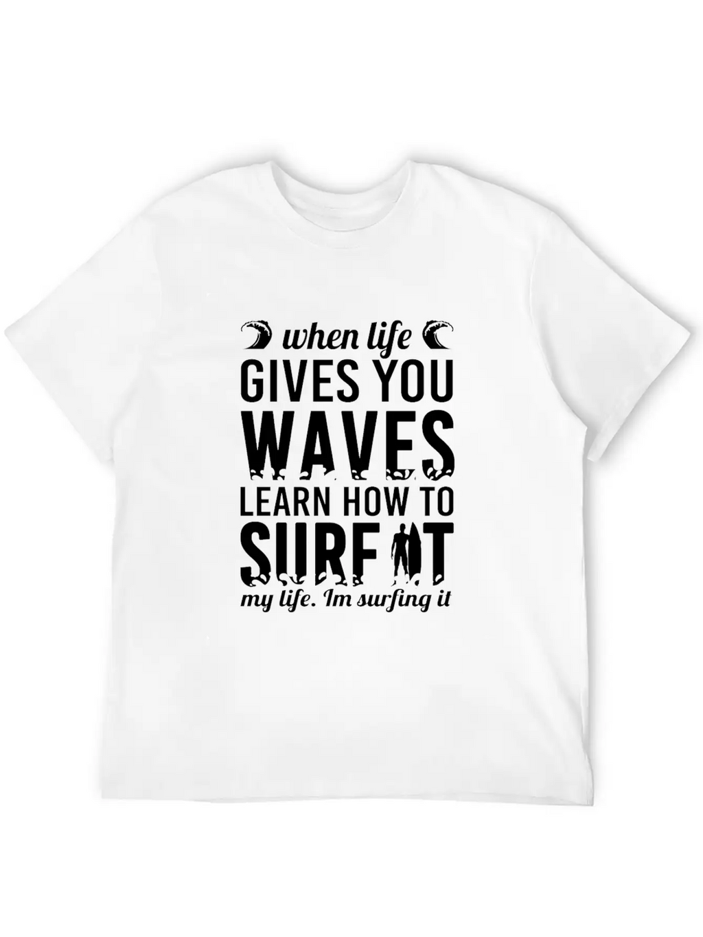 Surfing Unisex Short Sleeve Soft Cotton T-Shirt – Casual Everyday Wear