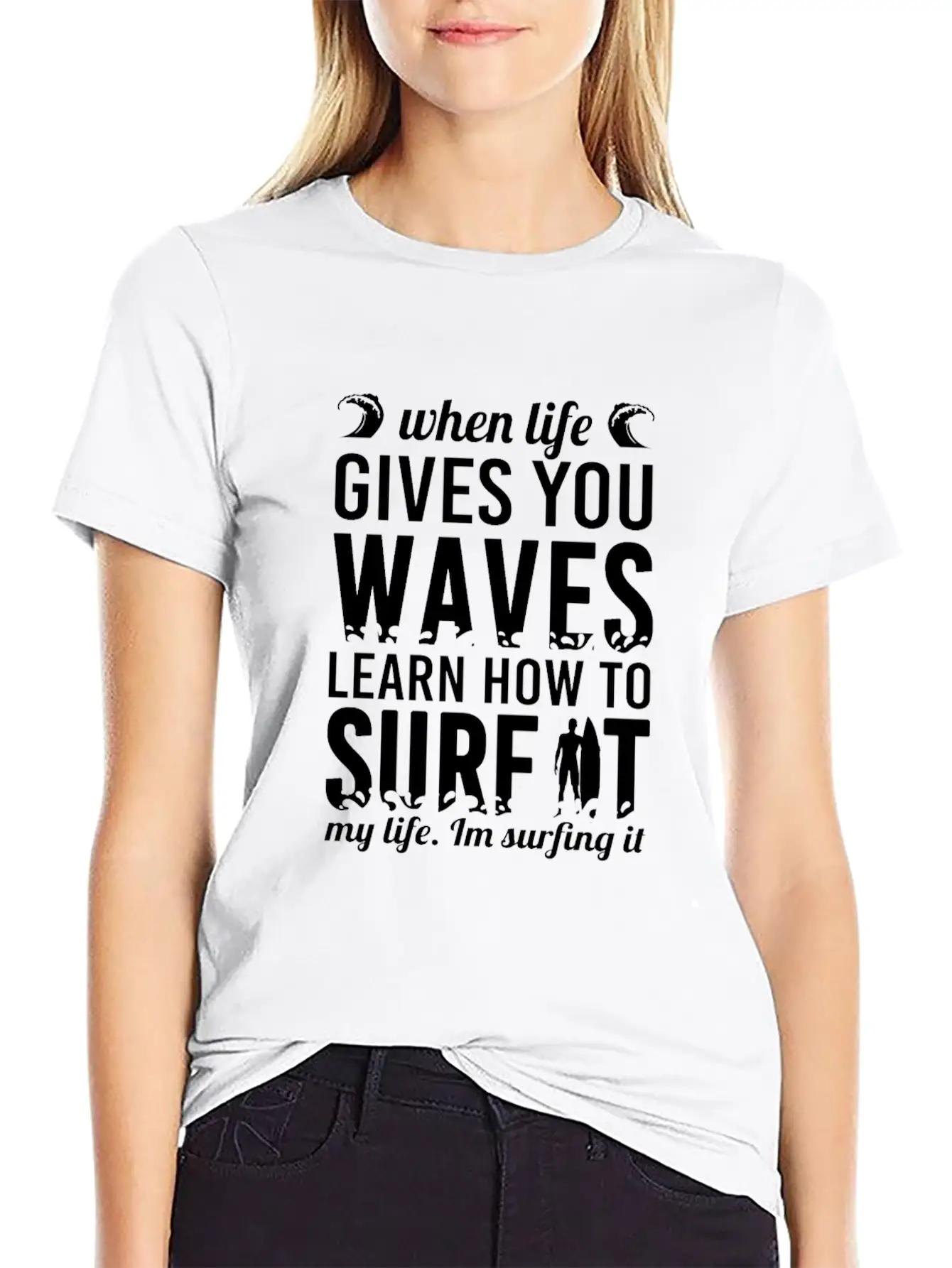 Surfing Unisex Short Sleeve Soft Cotton T-Shirt – Casual Everyday Wear