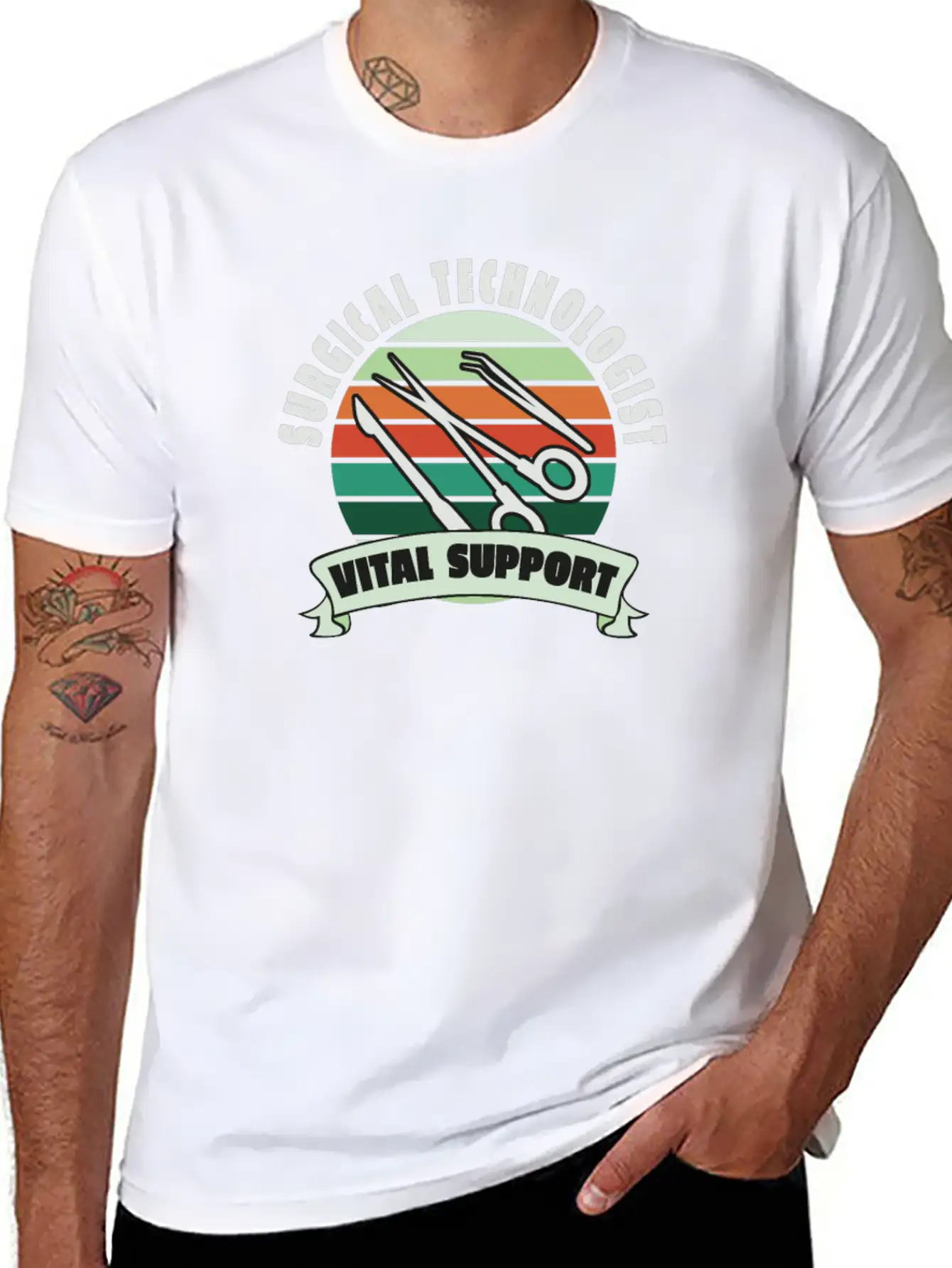 Surgical Technologist Vital Support Breathable Soft Cotton T-Shirt – Timeless Casual Look
