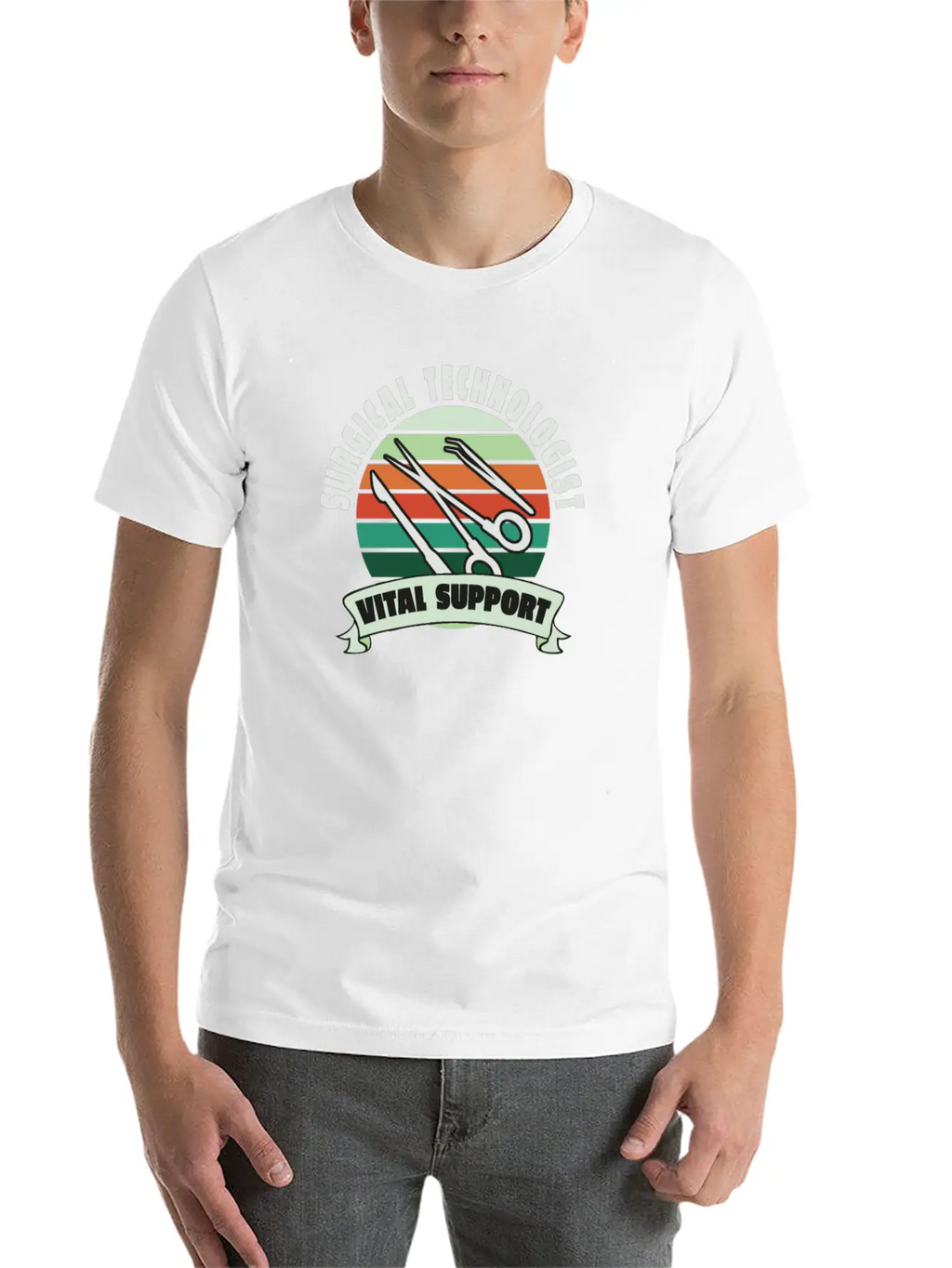 Surgical Technologist Vital Support Breathable Soft Cotton T-Shirt – Timeless Casual Look