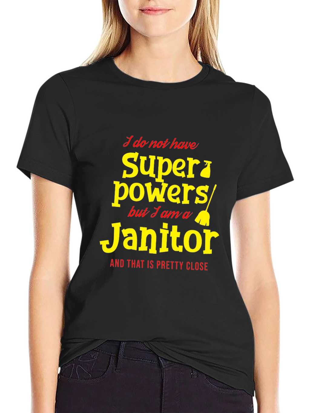 Funny Janitor Superpowers Graphic T-Shirt