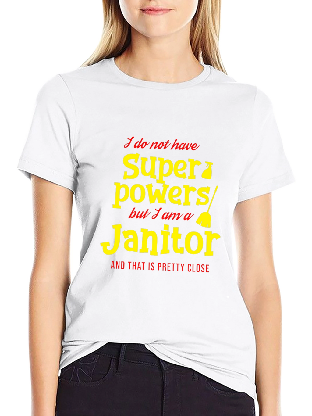 Funny Janitor Superpowers Graphic T-Shirt
