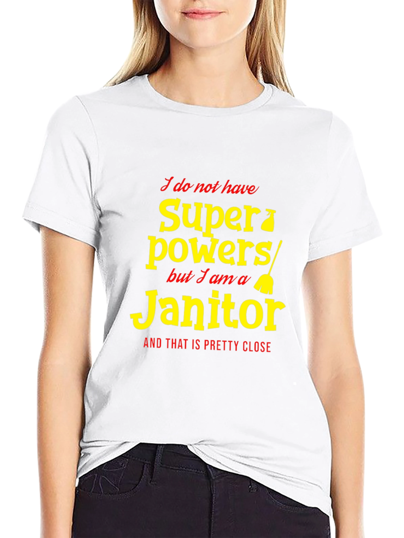 Funny Janitor Superpowers Graphic T-Shirt