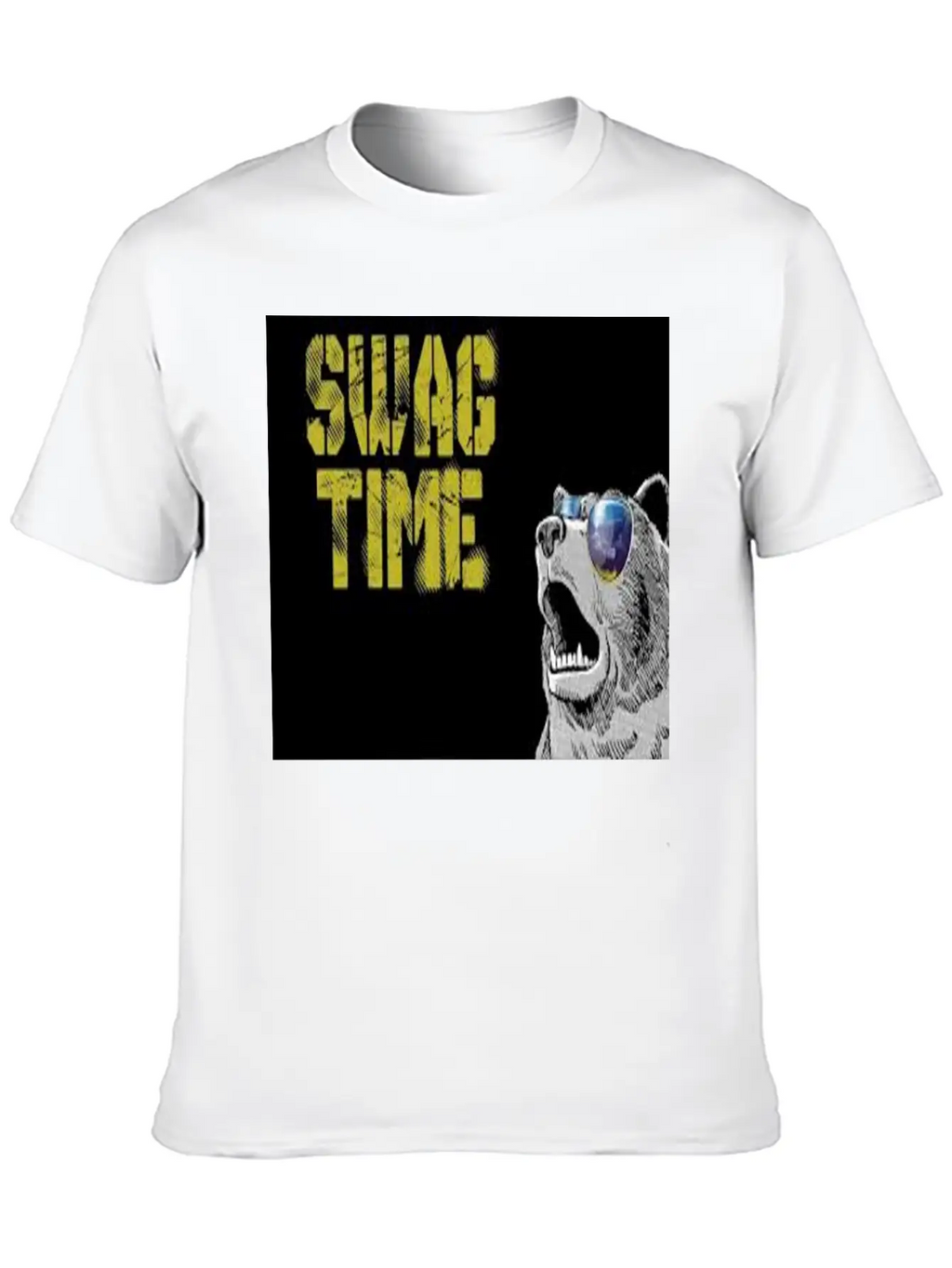 SWAG TIME(COOL BEAR) Unisex Casual T-Shirt – Clean Design For Daily Comfort
