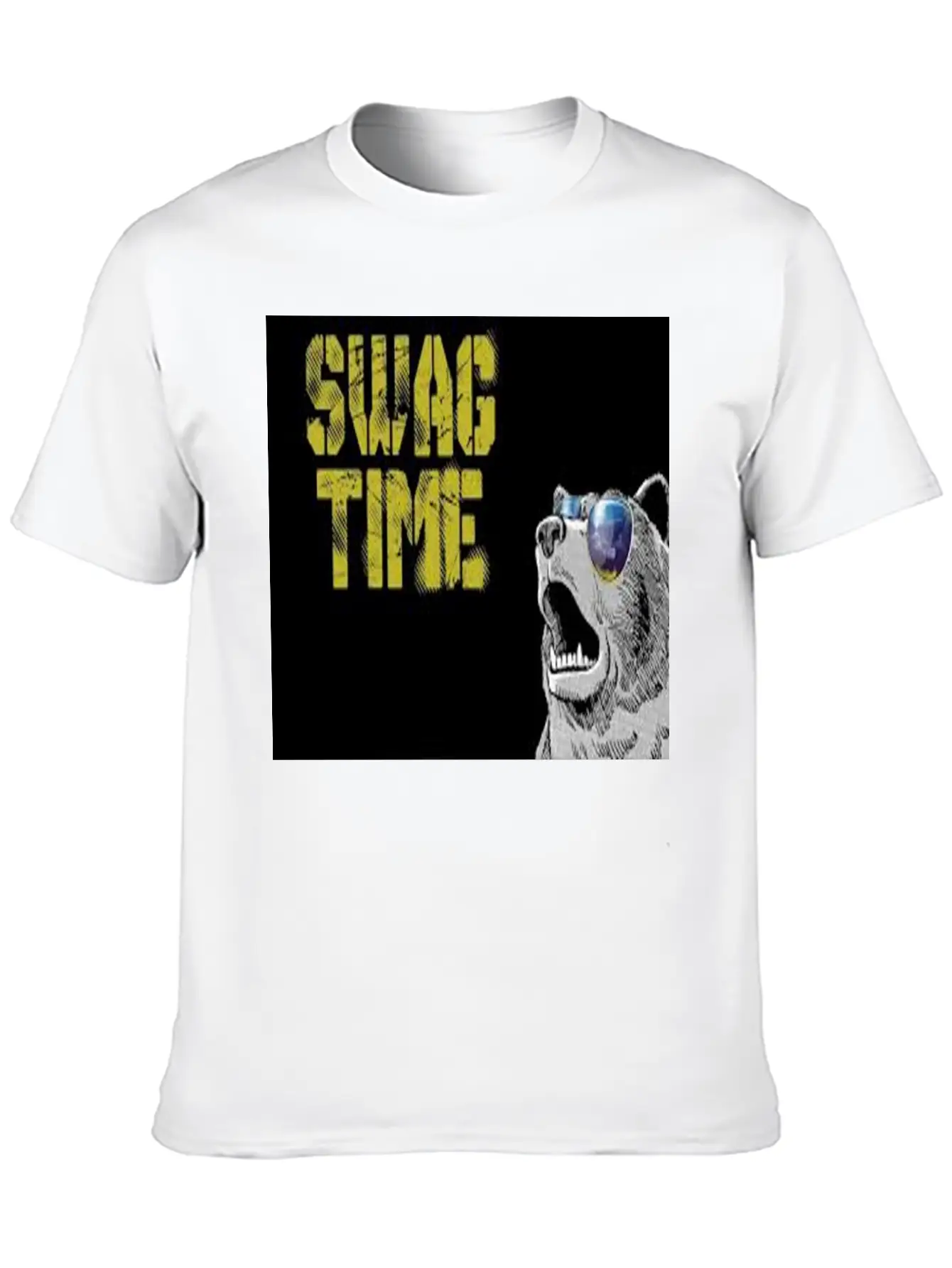 SWAG TIME(COOL BEAR) Unisex Casual T-Shirt – Clean Design For Daily Comfort