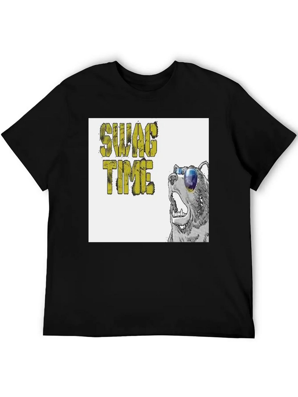SWAG TIME(COOL BEAR) Unisex Casual T-Shirt – Clean Design For Daily Comfort