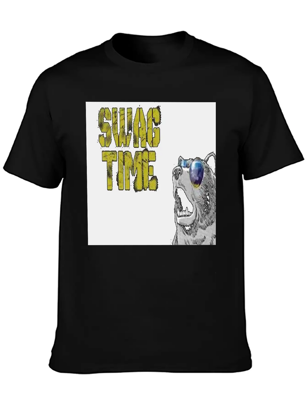 SWAG TIME(COOL BEAR) Unisex Casual T-Shirt – Clean Design For Daily Comfort