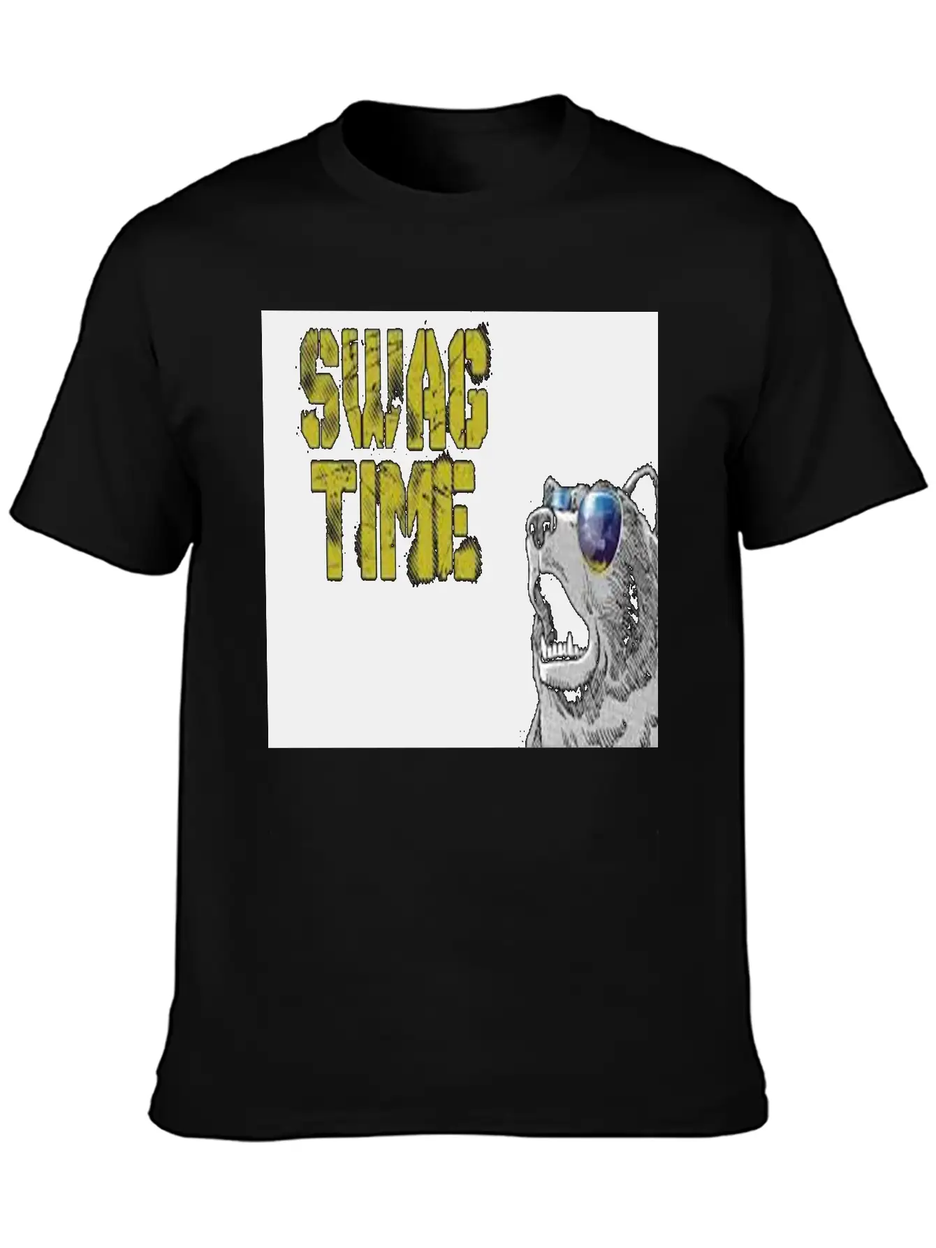 SWAG TIME(COOL BEAR) Unisex Casual T-Shirt – Clean Design For Daily Comfort