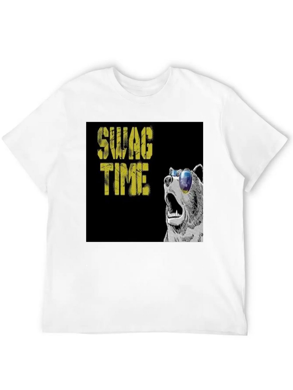 SWAG TIME(COOL BEAR) Unisex Casual T-Shirt – Clean Design For Daily Comfort