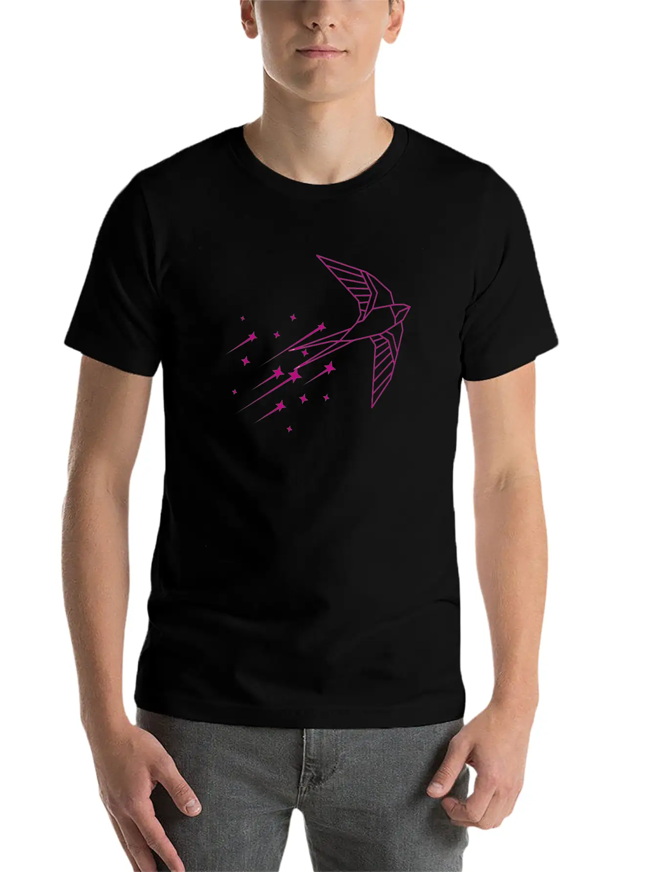 Swallow Flying Throug The Sky Unisex Casual T-Shirt – Clean Design For Daily Comfort