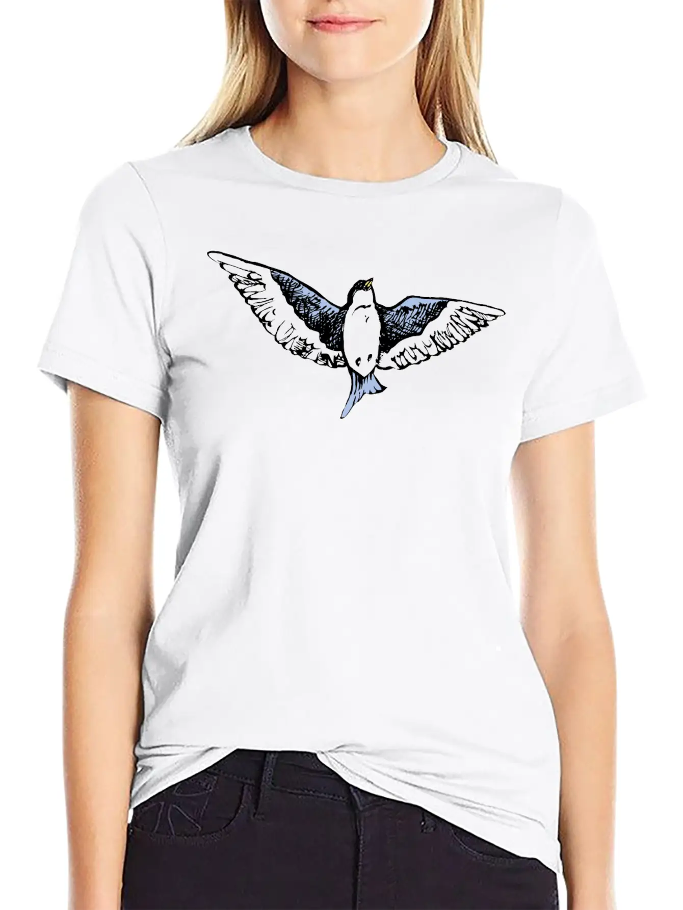 Swallow Unisex Short Sleeve Soft Cotton T-Shirt – Casual Everyday Wear