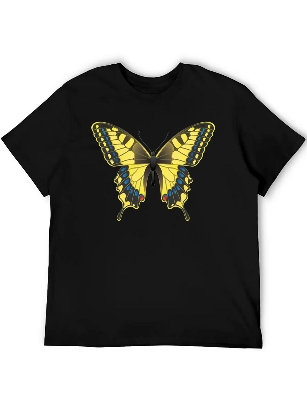 Swallowtail Butterfly Unisex Short Sleeve Soft Cotton T-Shirt – Casual Everyday Wear