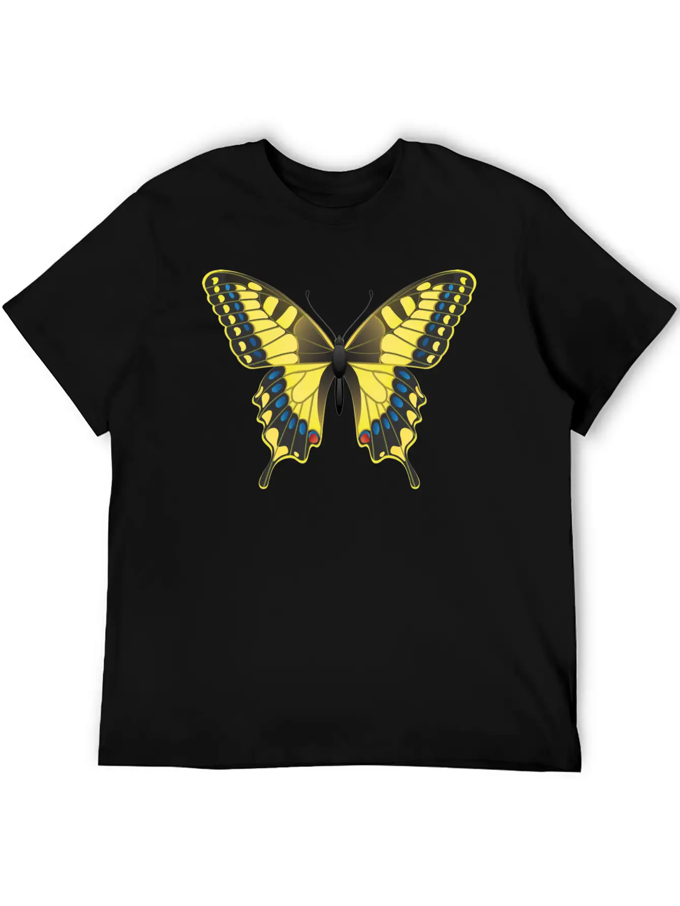 Swallowtail Butterfly Unisex Short Sleeve Soft Cotton T-Shirt – Casual Everyday Wear