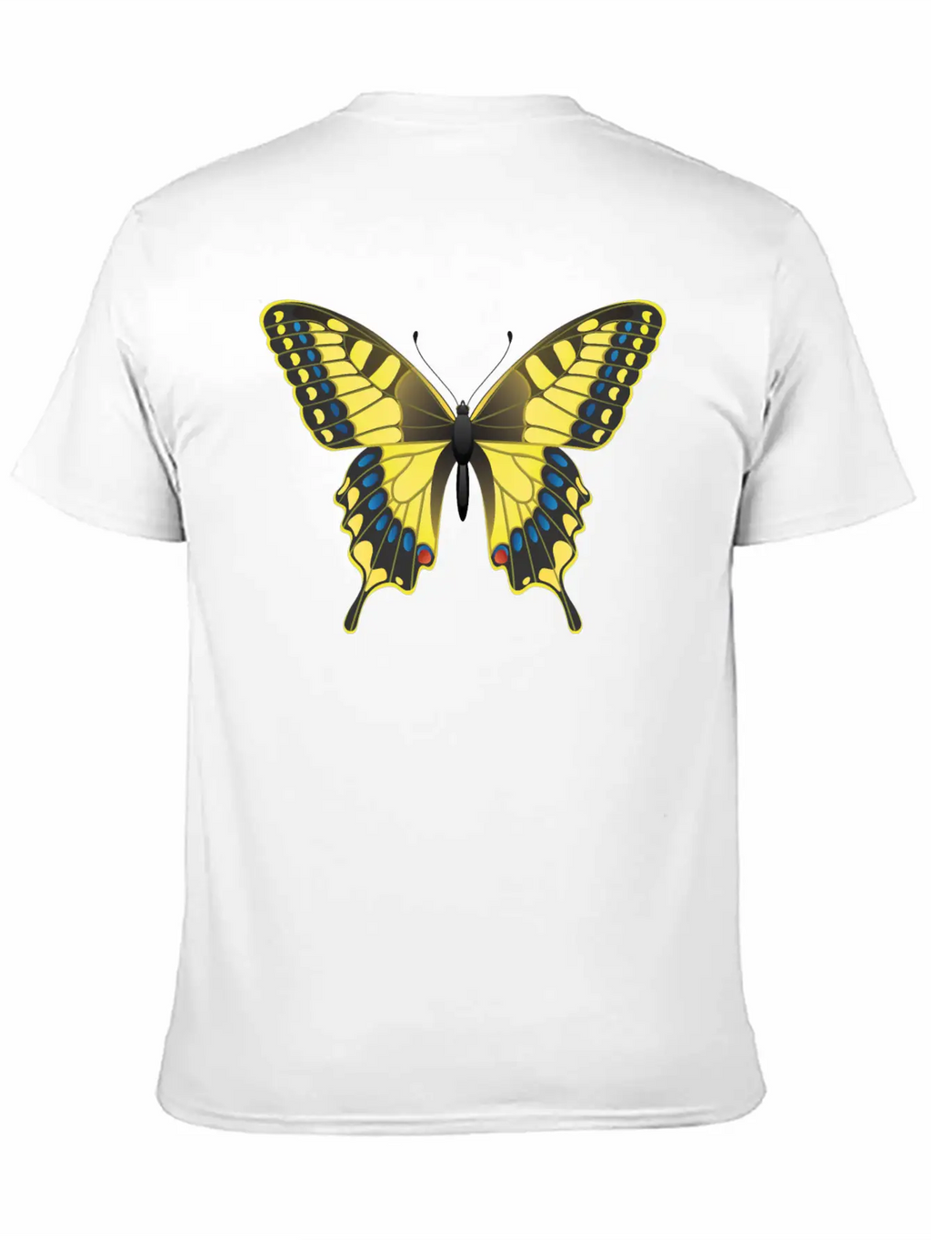 Swallowtail Butterfly Unisex Short Sleeve Soft Cotton T-Shirt – Casual Everyday Wear
