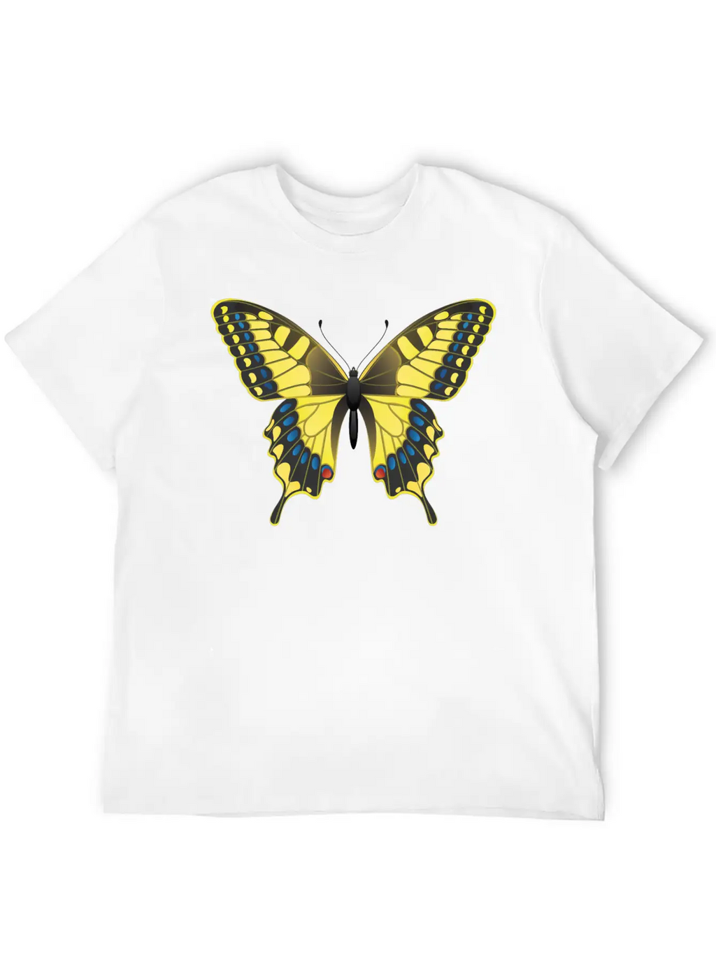 Swallowtail Butterfly Unisex Short Sleeve Soft Cotton T-Shirt – Casual Everyday Wear