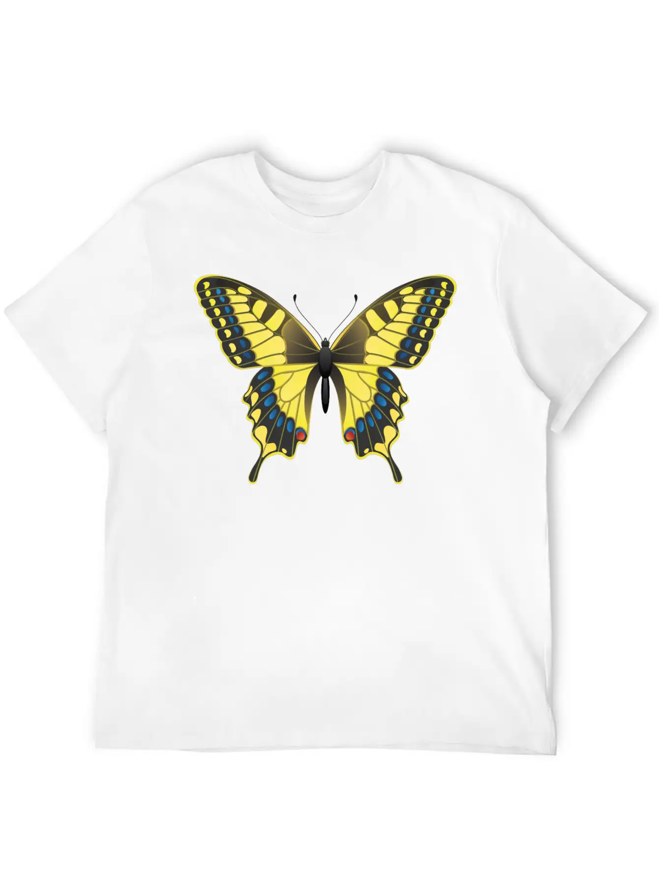 Swallowtail Butterfly Unisex Short Sleeve Soft Cotton T-Shirt – Casual Everyday Wear