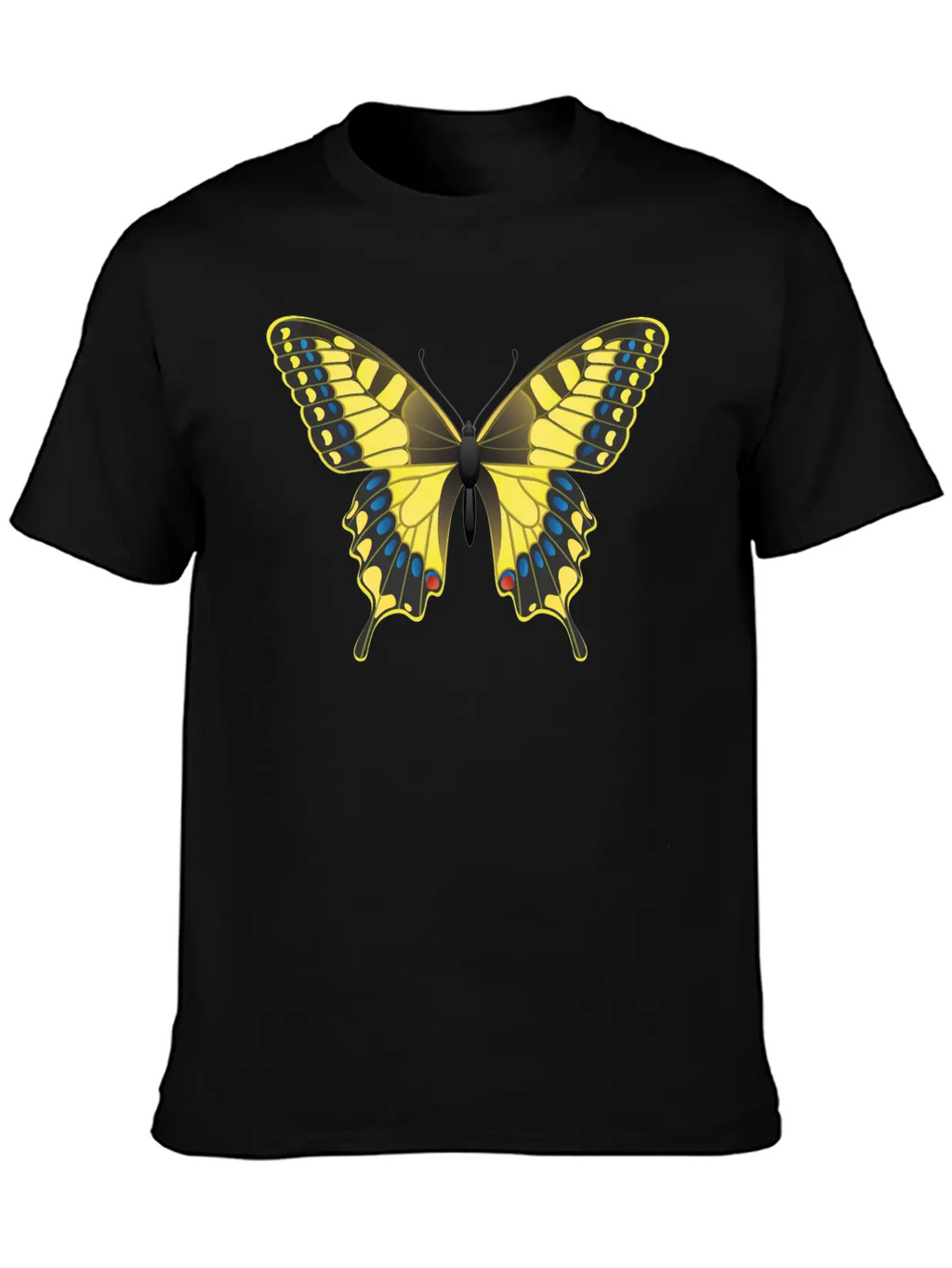 Swallowtail Butterfly Unisex Short Sleeve Soft Cotton T-Shirt – Casual Everyday Wear