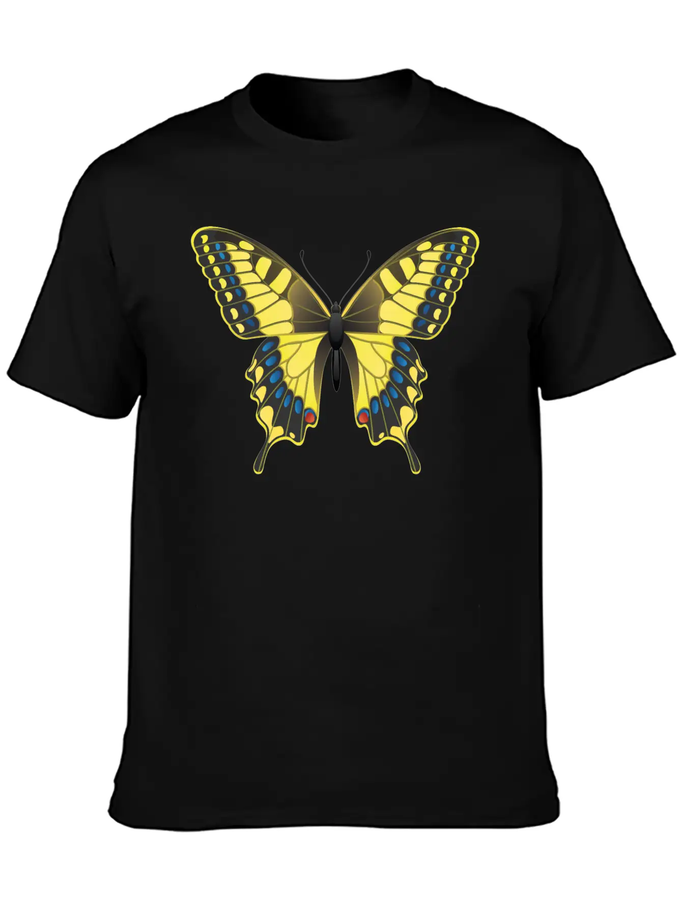 Swallowtail Butterfly Unisex Short Sleeve Soft Cotton T-Shirt – Casual Everyday Wear