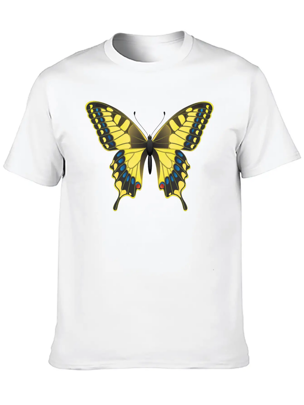 Swallowtail Butterfly Unisex Short Sleeve Soft Cotton T-Shirt – Casual Everyday Wear