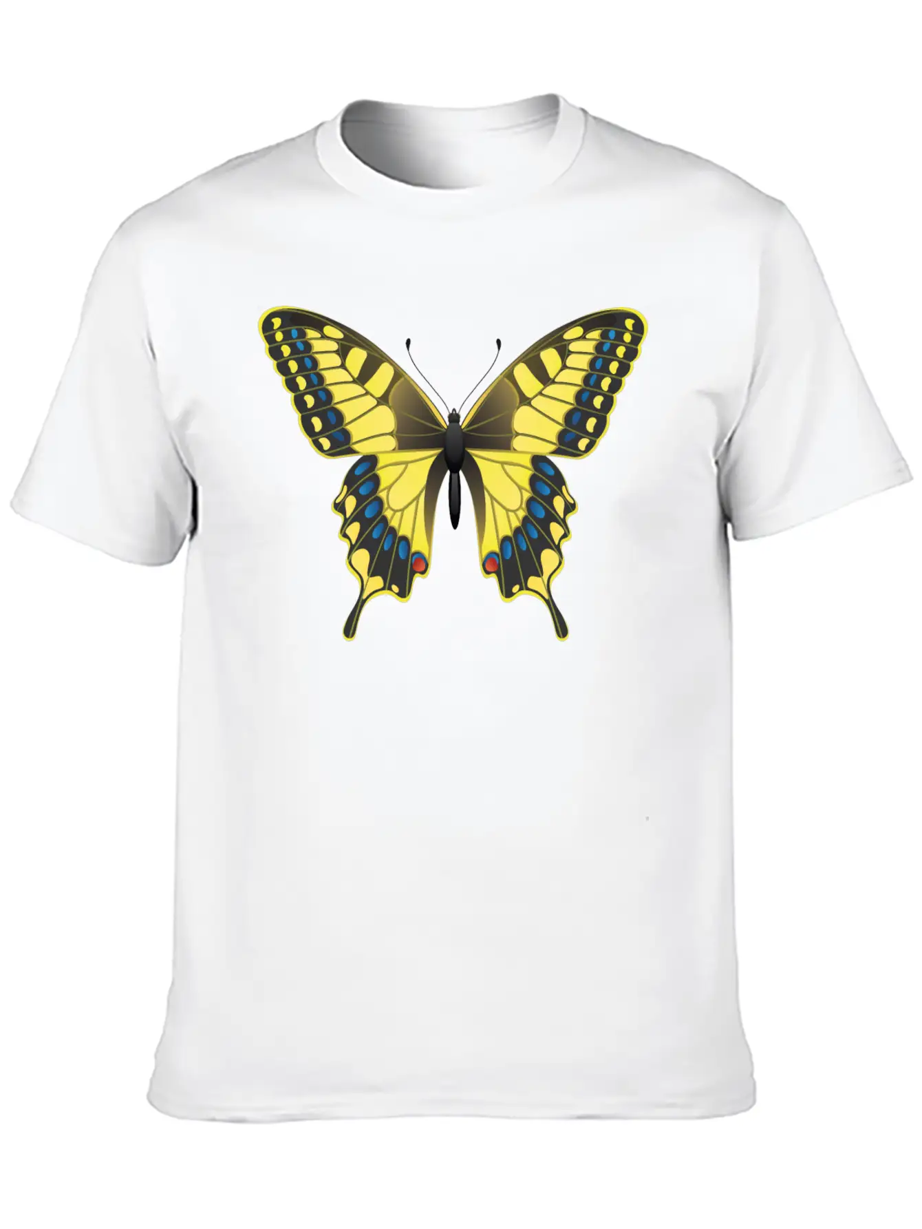 Swallowtail Butterfly Unisex Short Sleeve Soft Cotton T-Shirt – Casual Everyday Wear