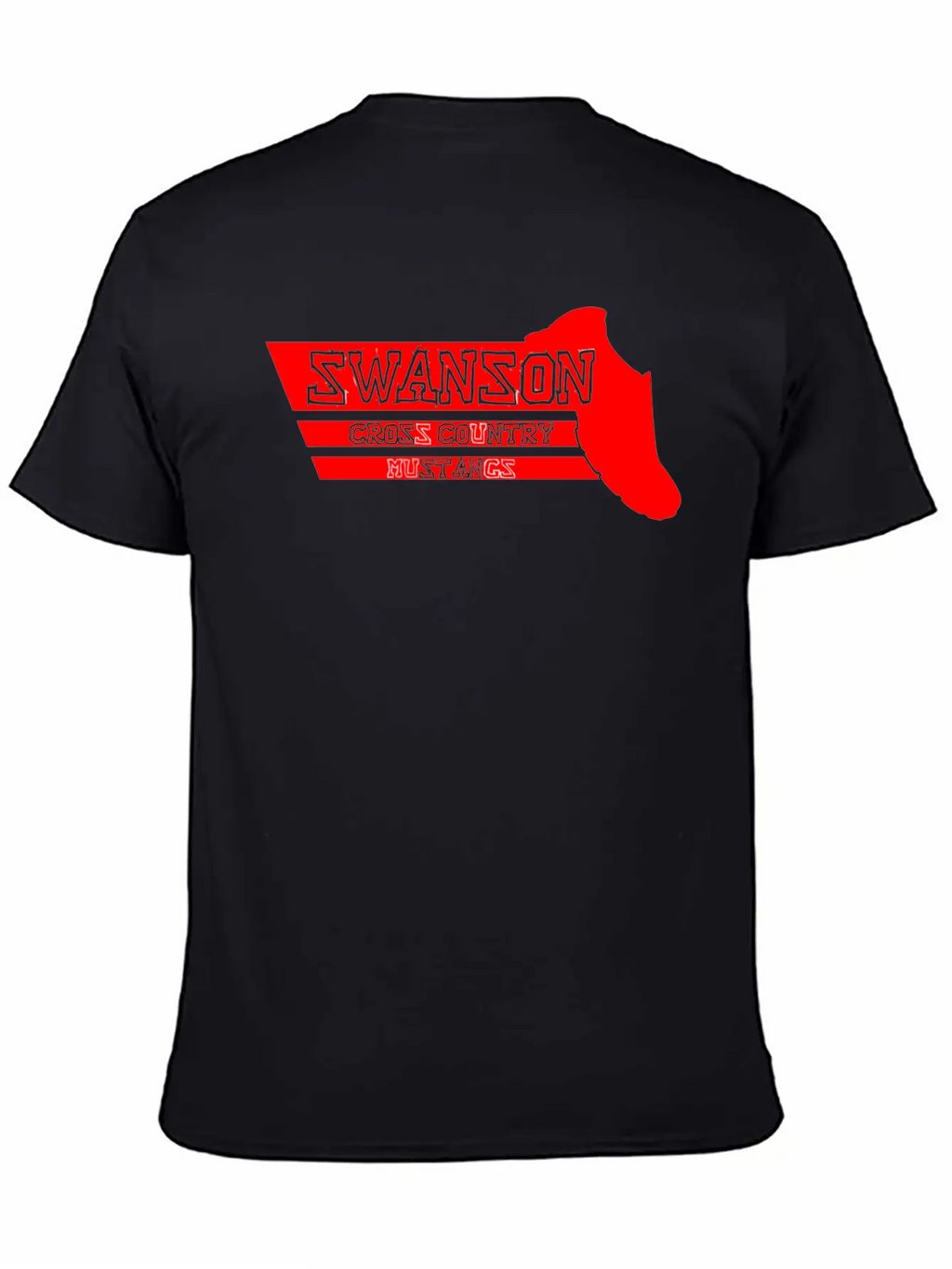 Swanson Cross Country Mustangs Unisex Short Sleeve Soft Cotton T-Shirt – Casual Everyday Wear
